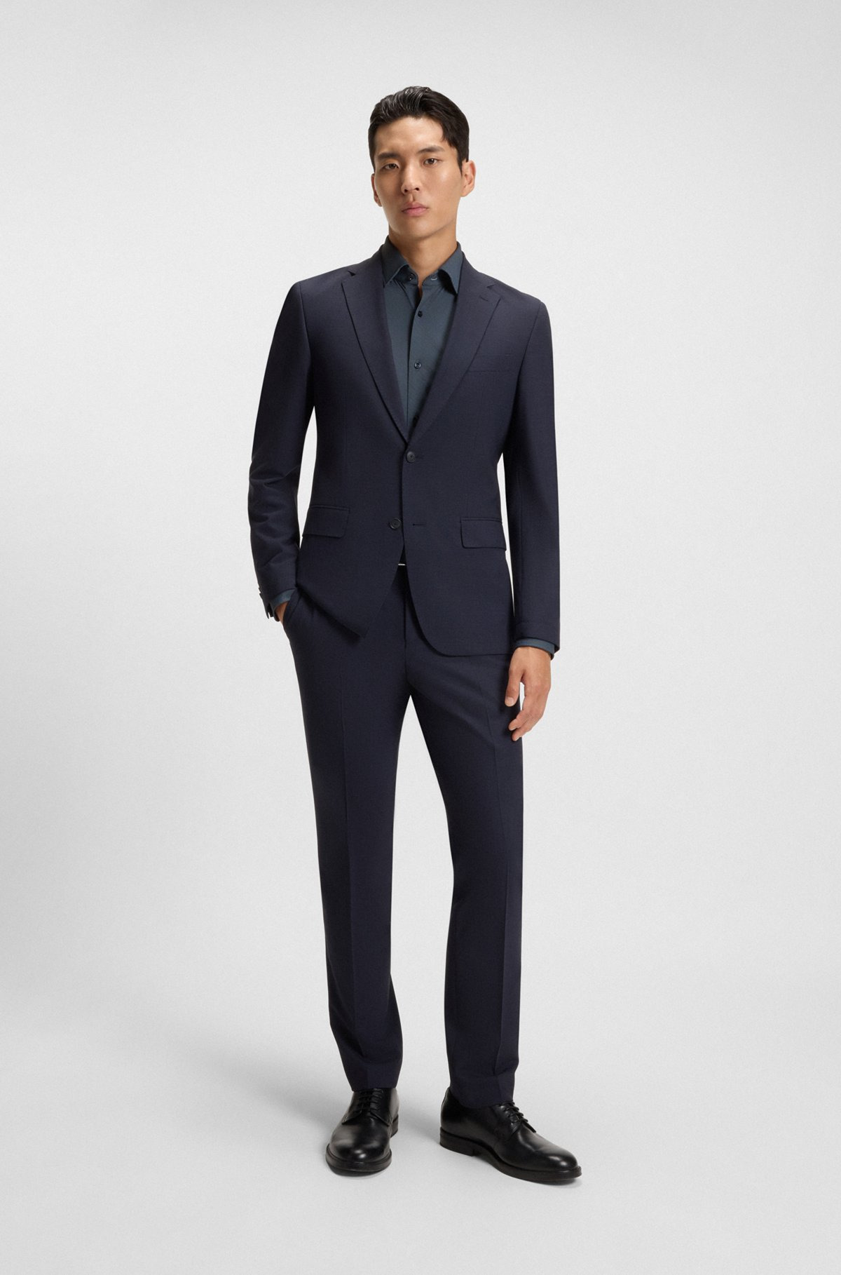 PRINTED SLIM-FIT SHIRT IN PERFORMANCE-STRETCH FABRIC - 4