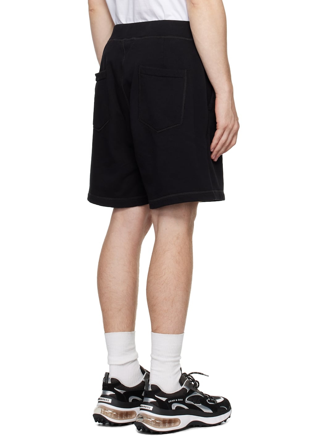 Black 'Icon' Relaxed Fit Shorts - 3