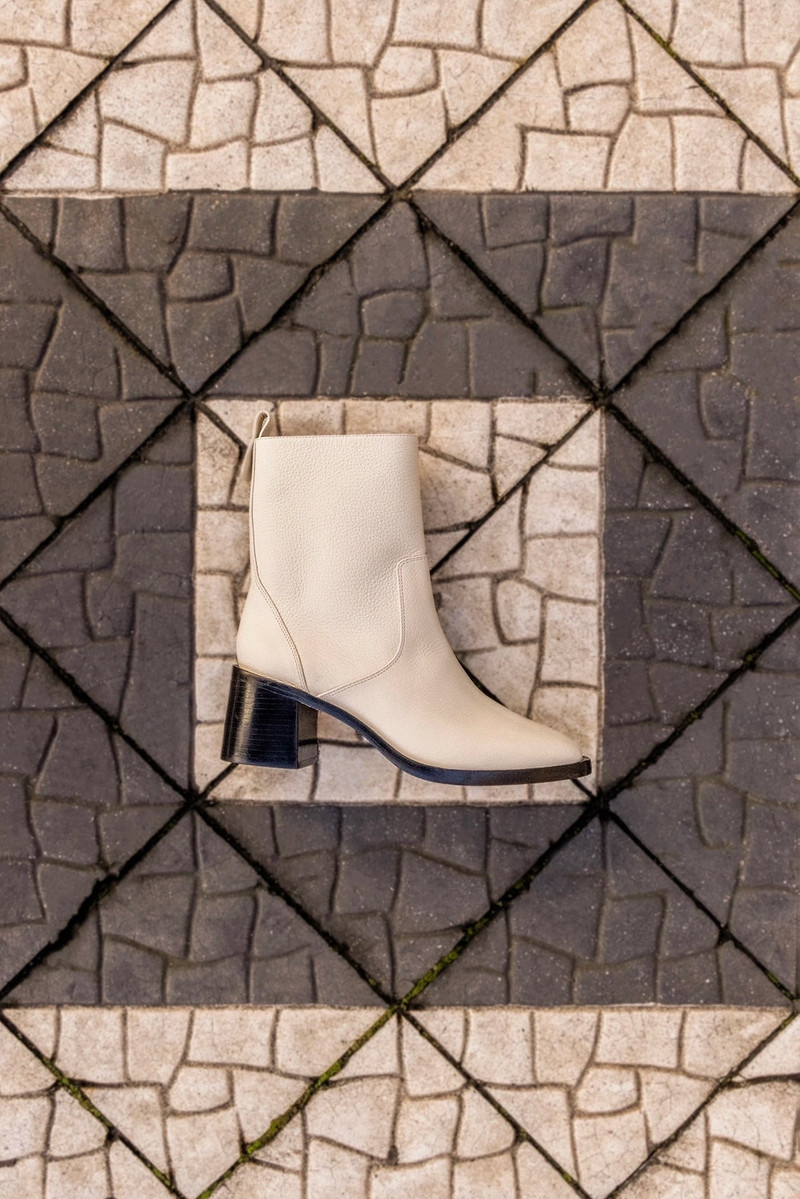 Mini Ricky Boot In Ivory Leather 5