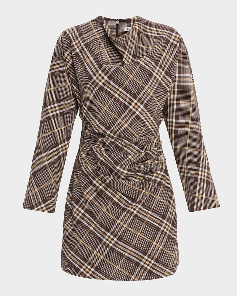 Harpor Satin Long-Sleeve Mini Dress 1