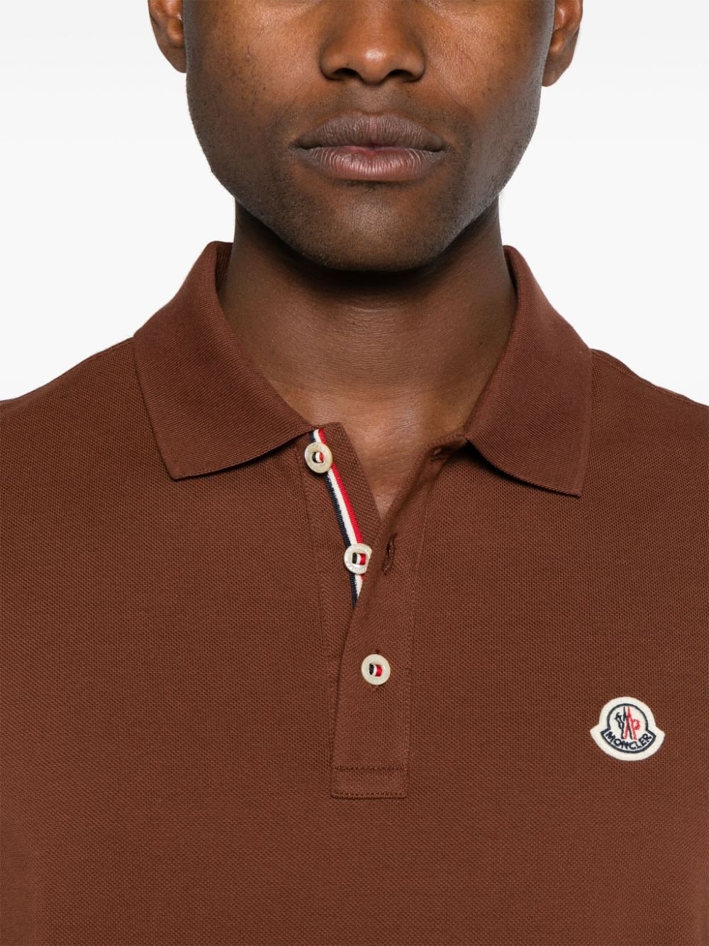 logo-patch cotton polo shirt - 5
