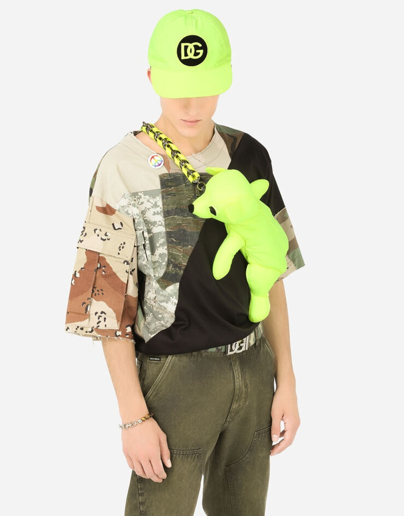 Dolce & Gabbana Neon nylon baseball cap with patch outlook