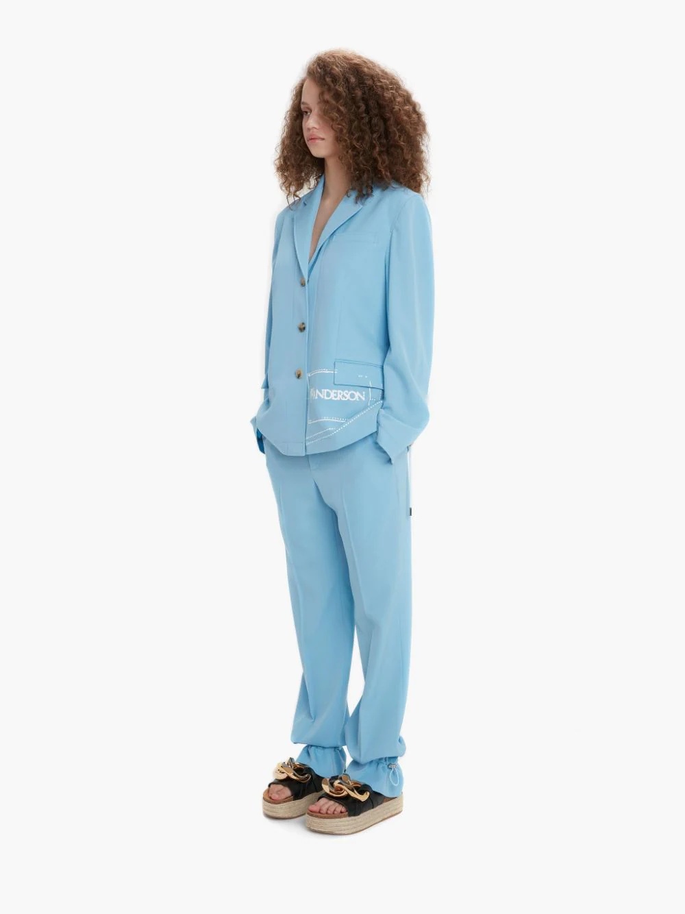 CUFFED HEM STRAIGHT LEG TROUSERS - 3