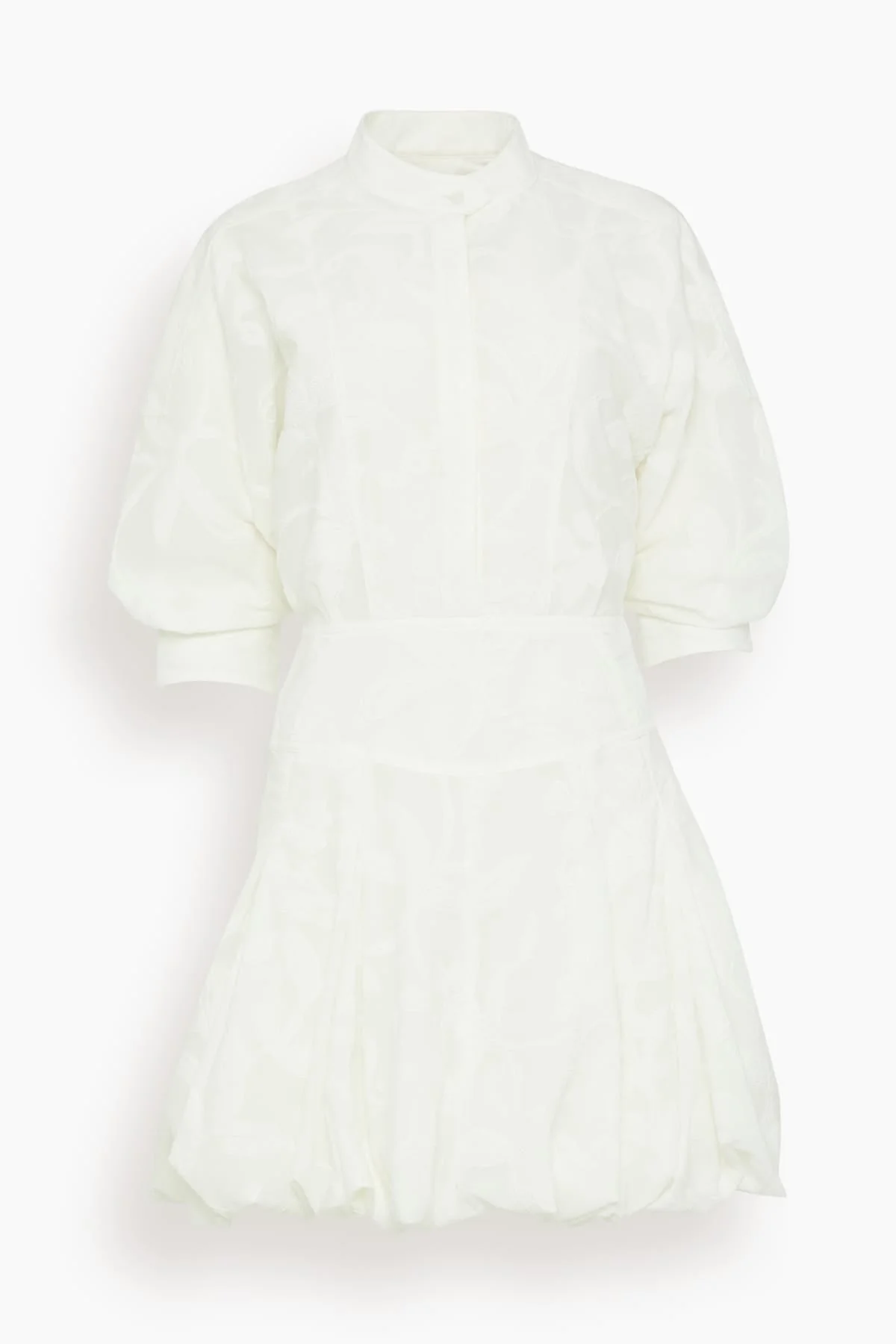 Effie Bubble Mini Dress in White - 1