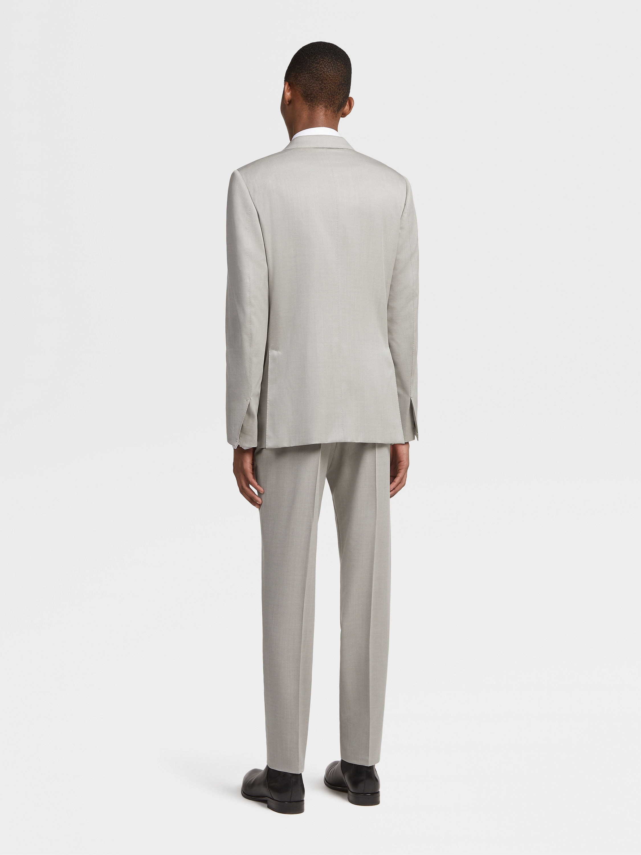 LIGHT TAUPE CENTOVENTIMILA WOOL SUIT - 4