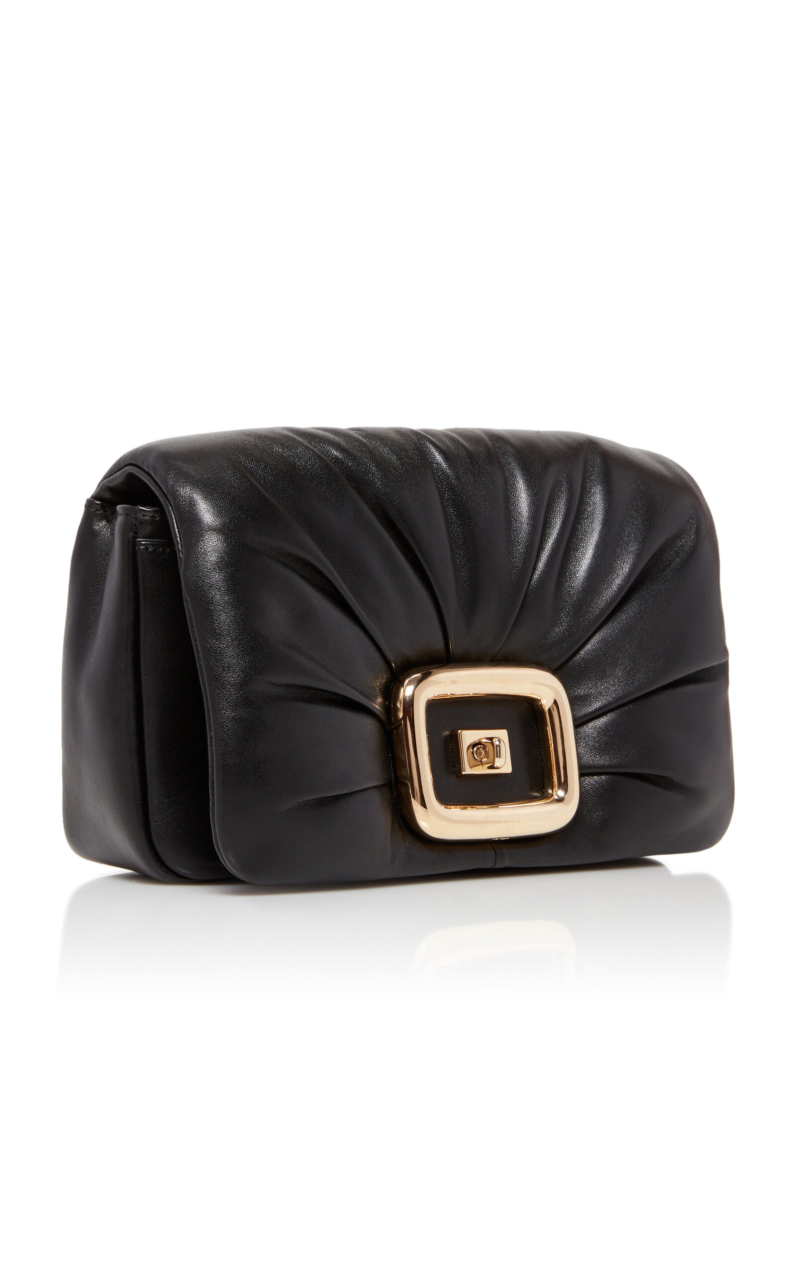 Viv' Choc Me Gold-Tone Leather Bag black - 4