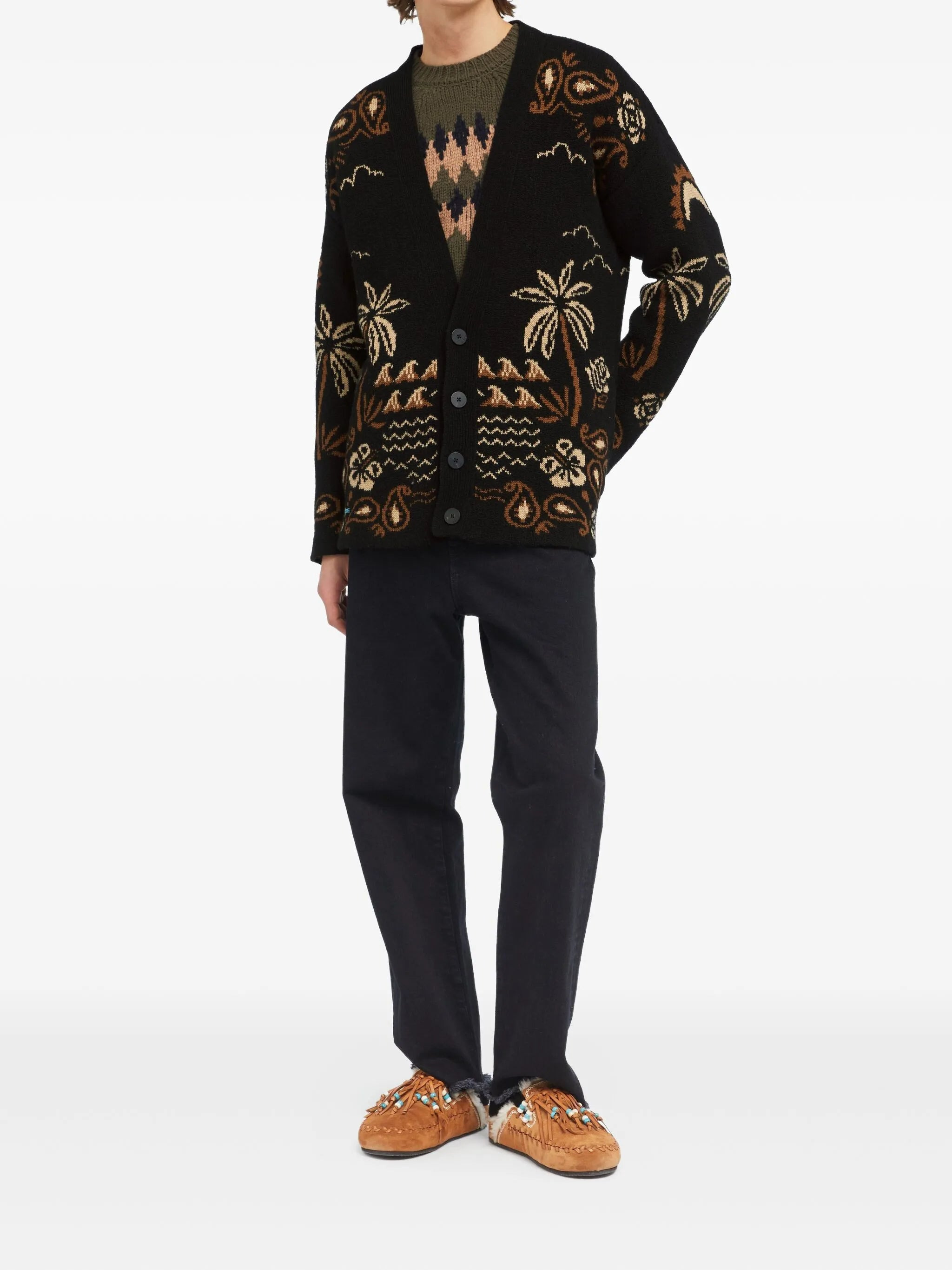 Alanui Glimpse Of Eden Palm-tree Paisley Cardigan - 2