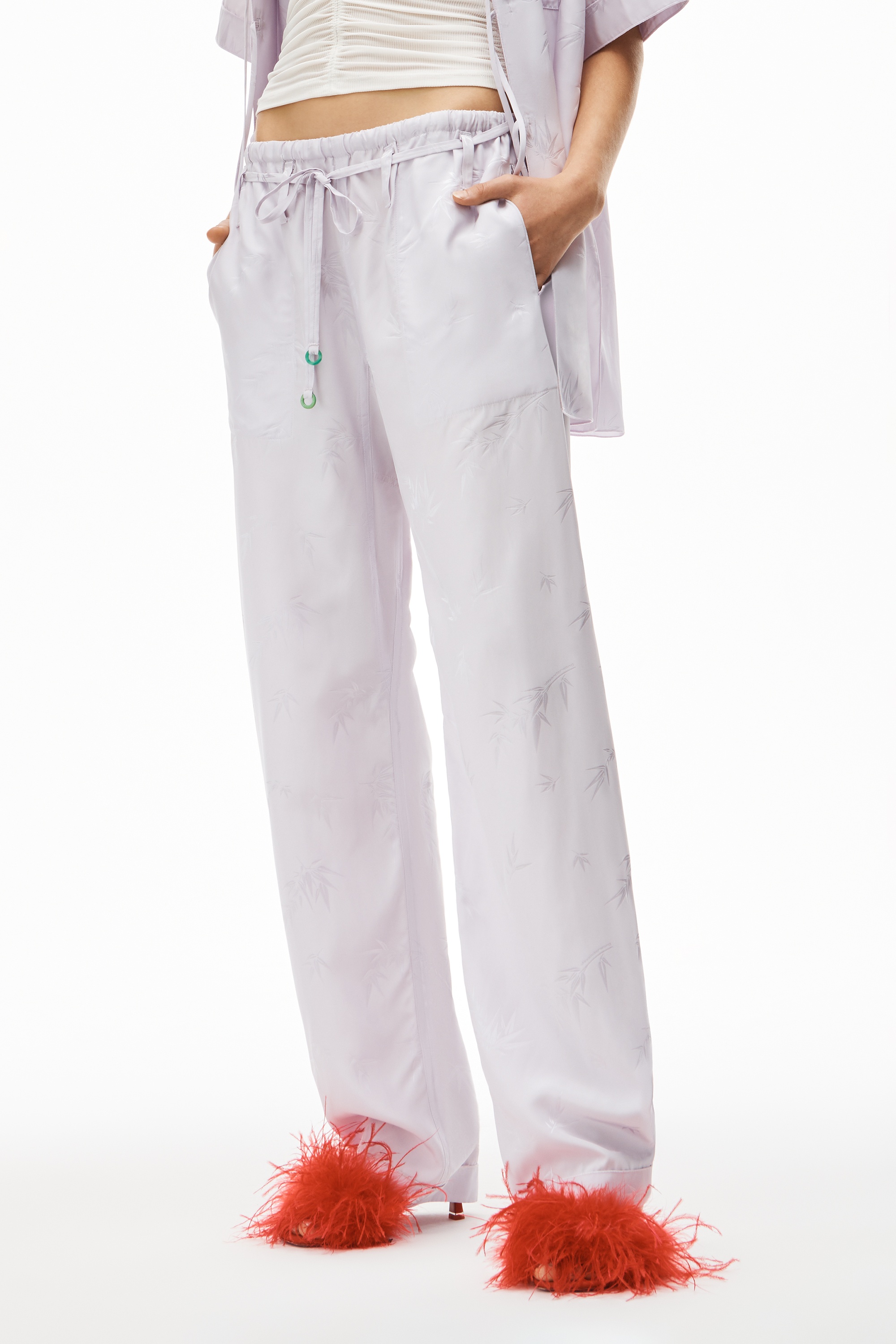 PJ PANT IN VISCOSE JACQUARD - 3