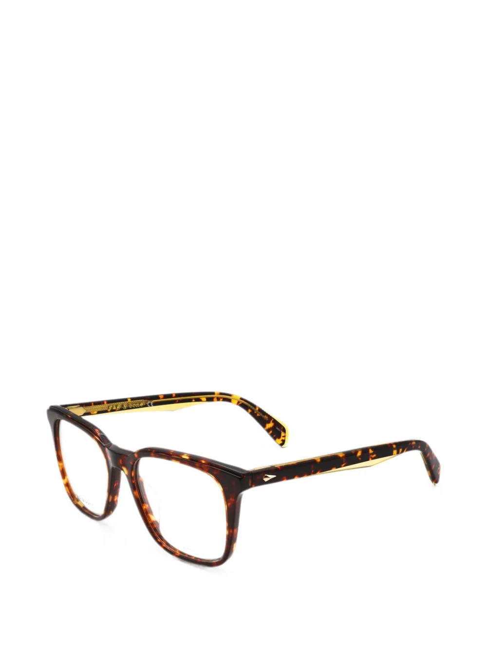 tortoiseshell-effect square-frame glasses - 1