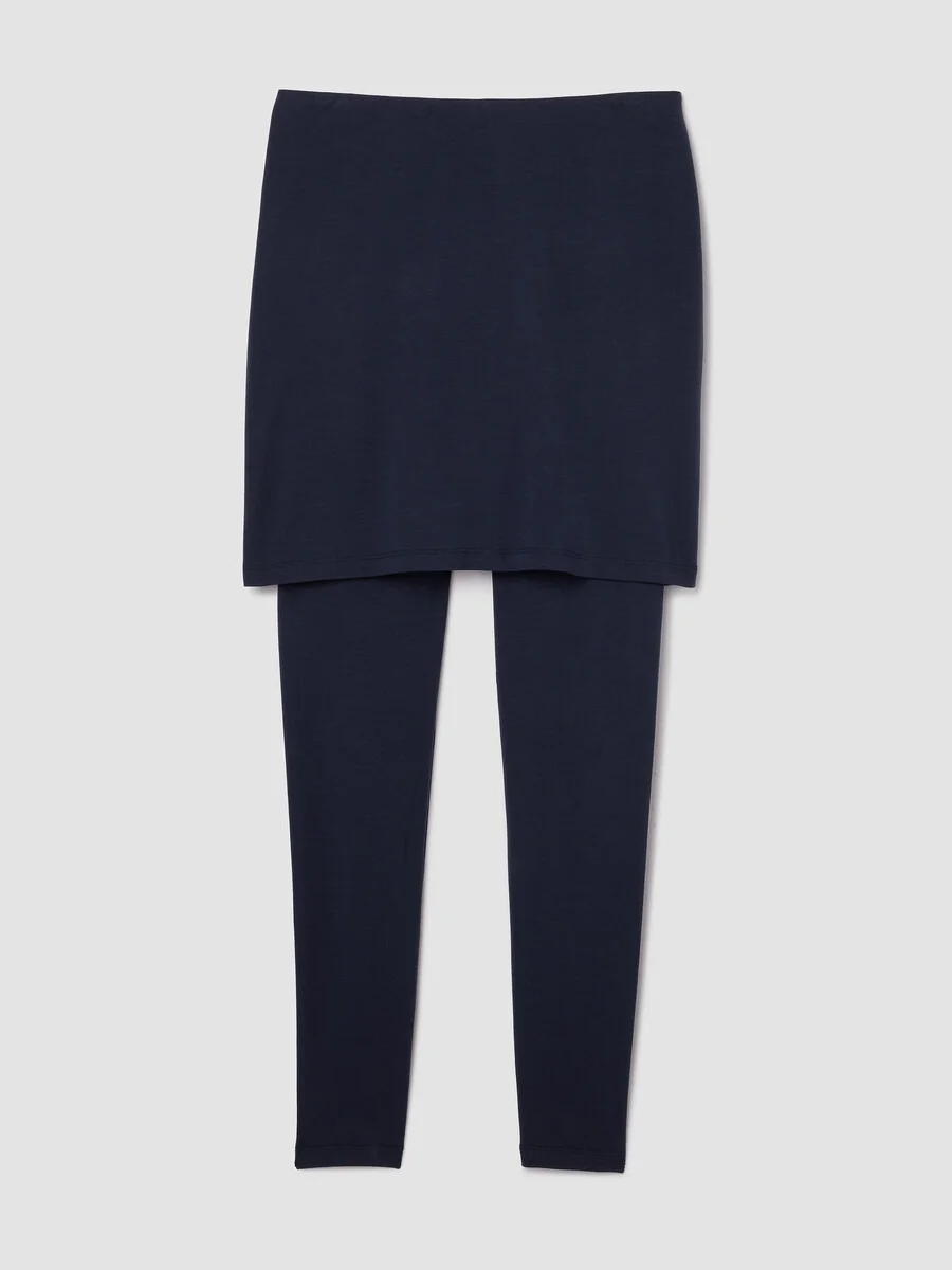 Stretch Jersey Knit Skirted Legging - 1