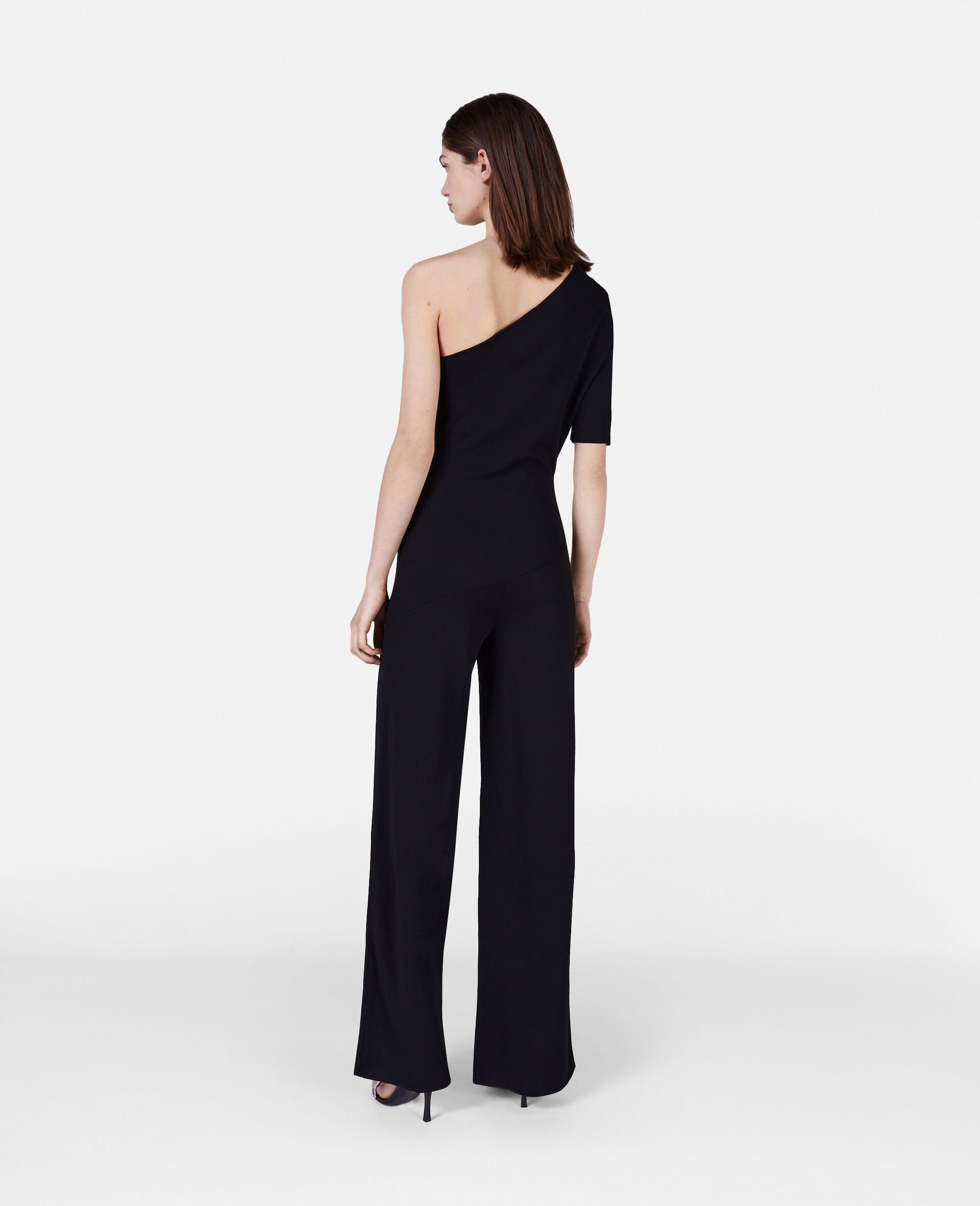 Compact Knit One-Shoulder Jumpsuit - 3