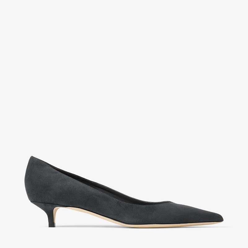 Amelia Graphite Tonal Suede Pumps 1