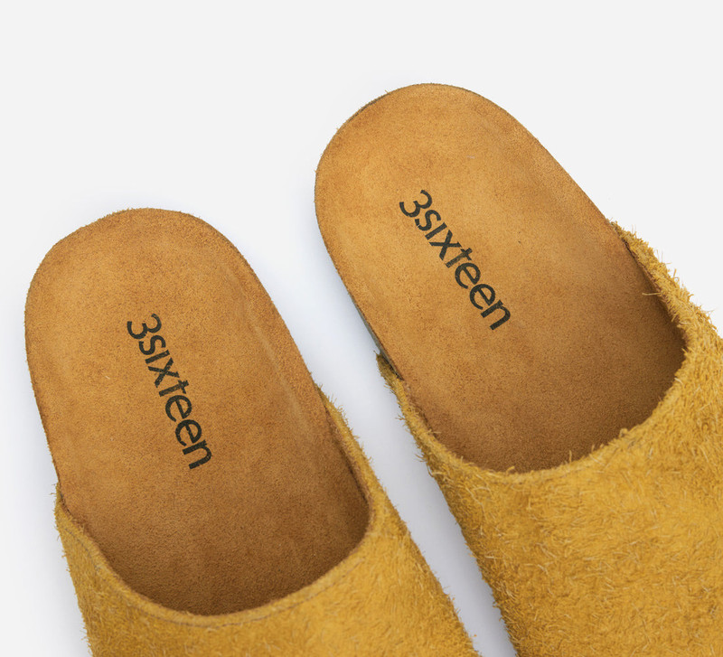 Mule - Shaggy Tan Suede 4