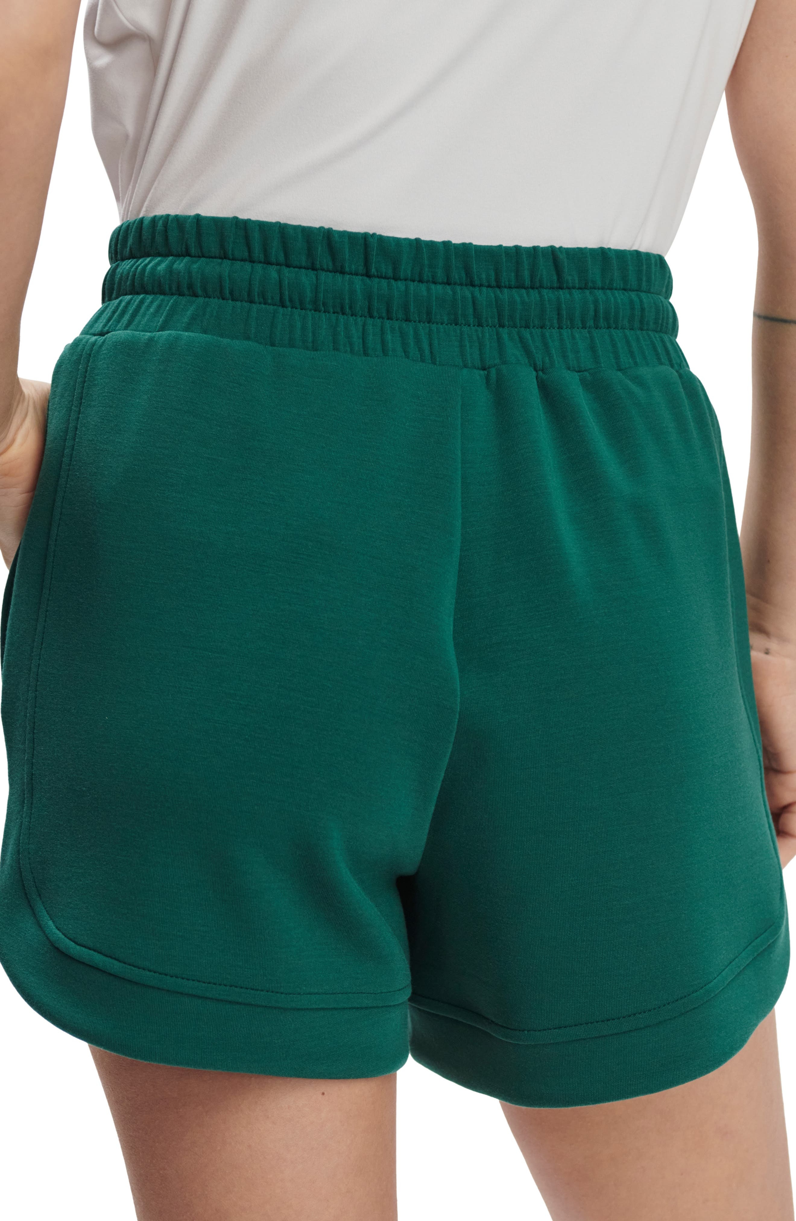 Varley Ollie High Waist Sweat Shorts in Forest at Nordstrom - 2