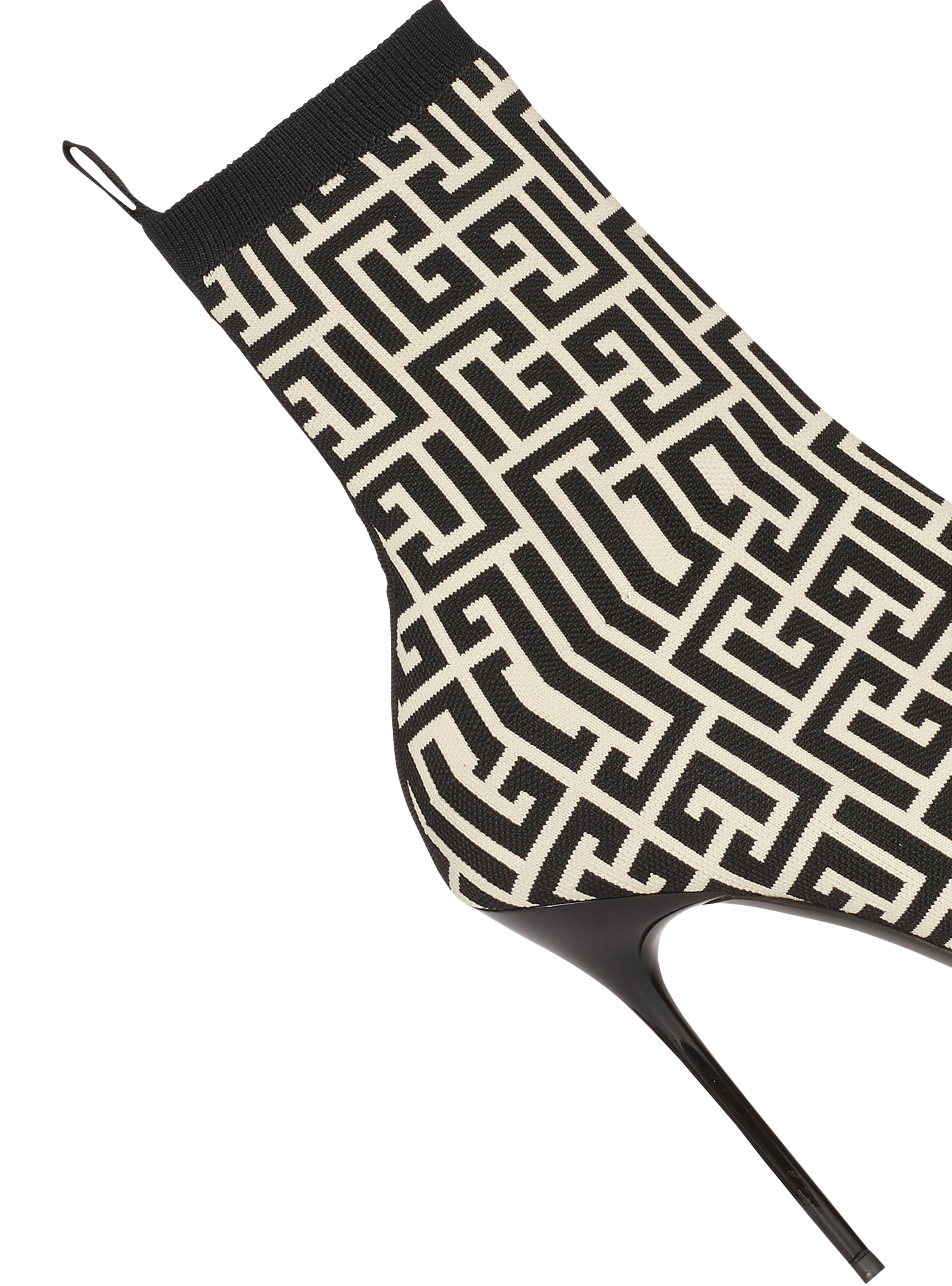 Stretch knit Skye ankle boots with monogram - 6