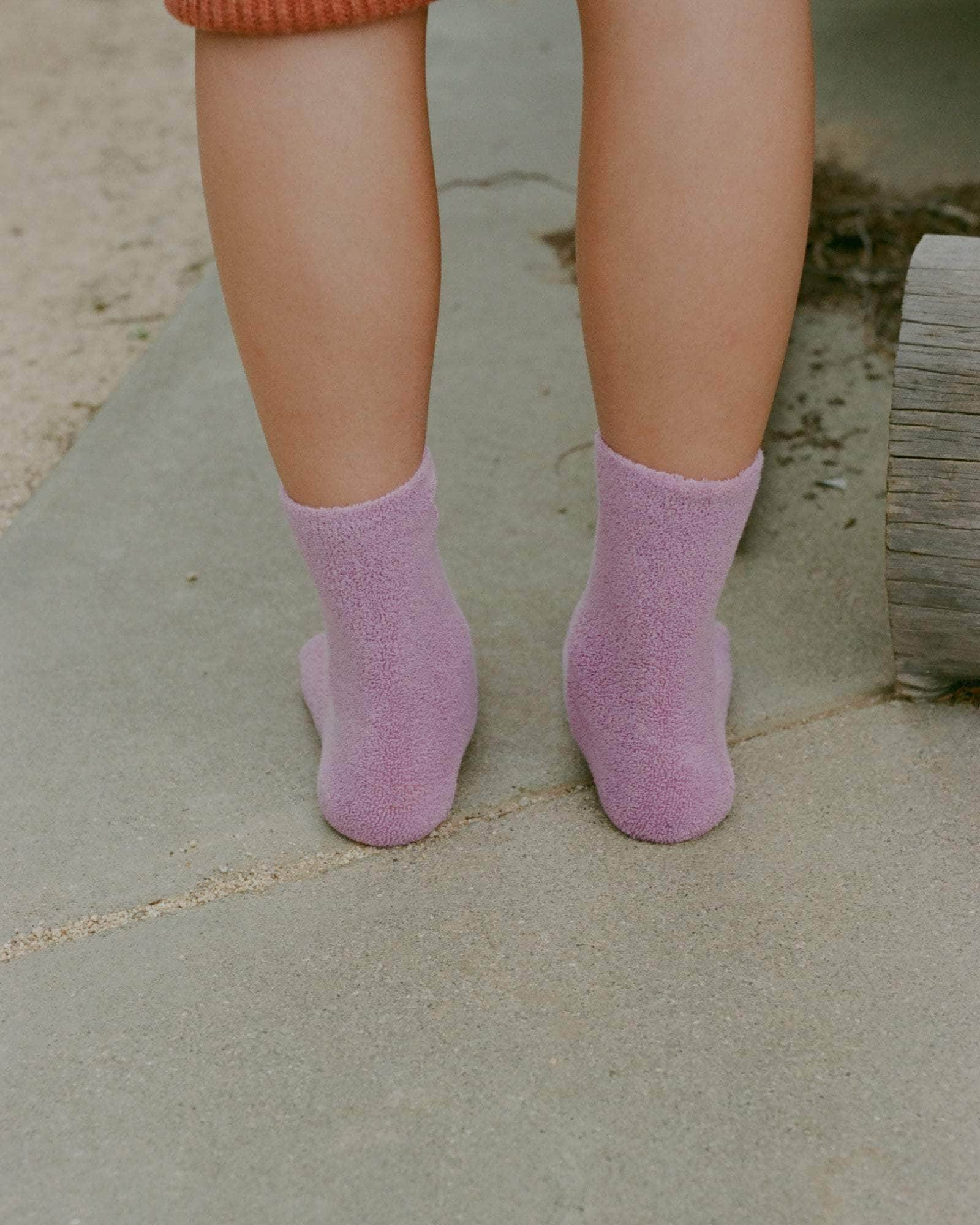 Buckle Overankle Socks - Textured Organic Cotton - 3