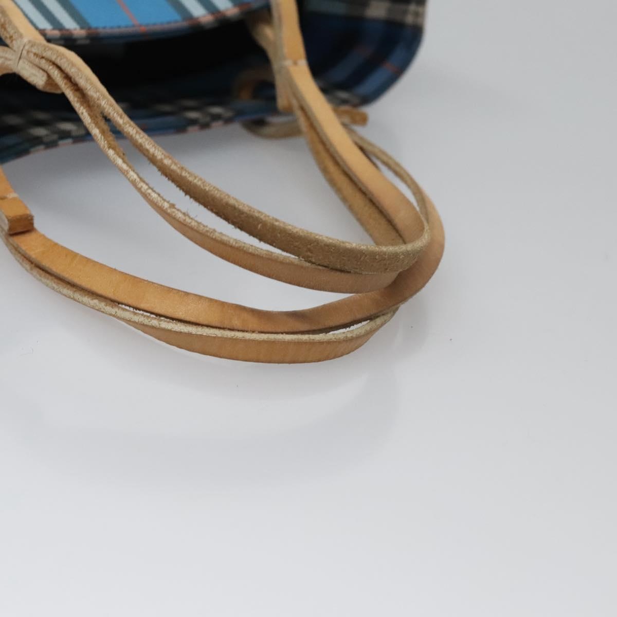 Burberry Nova Check Hand Bag Nylon Blue - 7