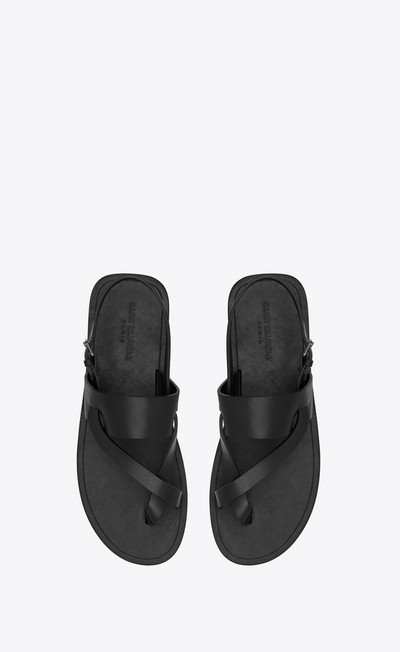 SAINT LAURENT culver sandals in smooth leather outlook