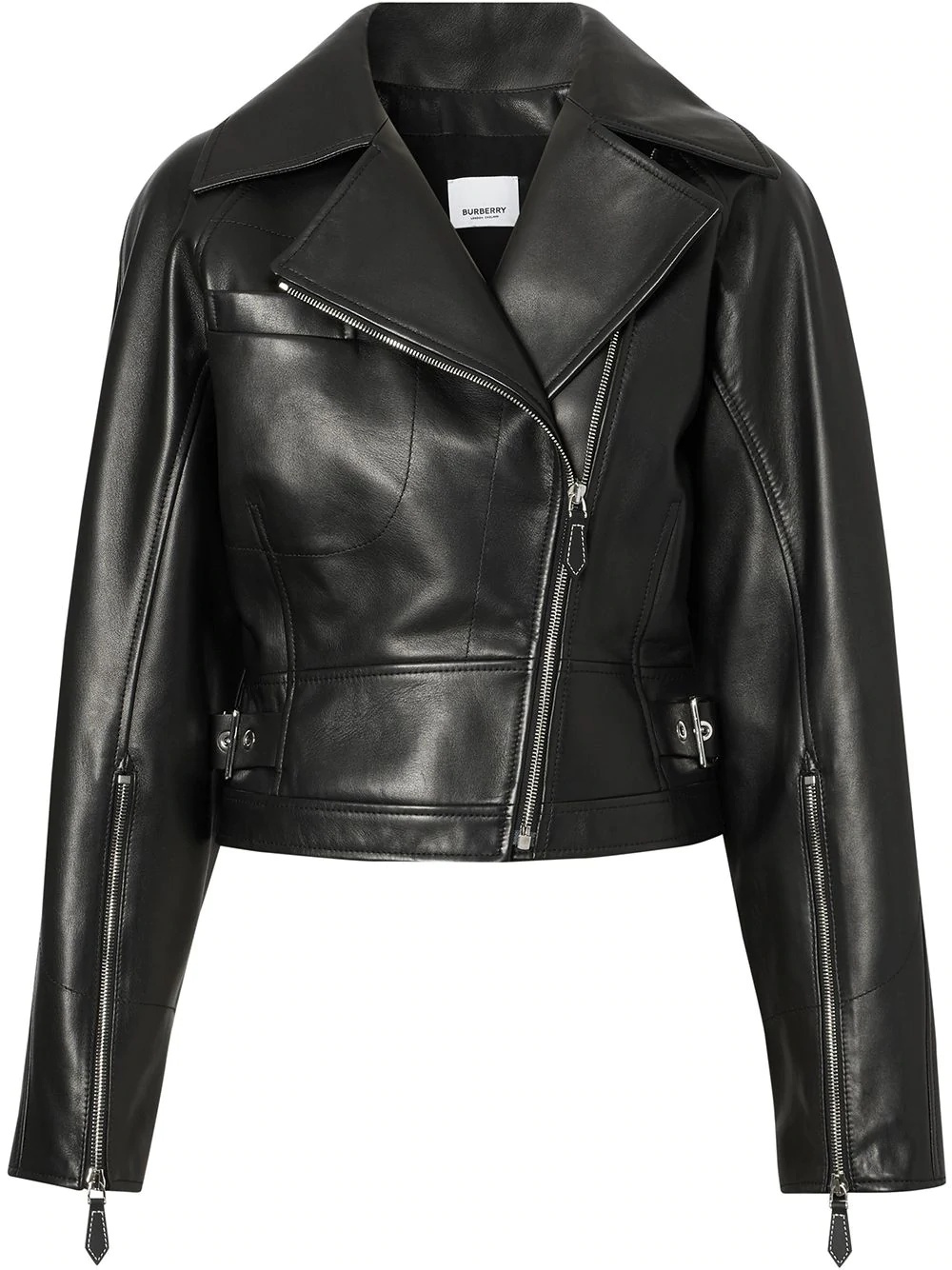 buckle-detail short biker jacket - 1