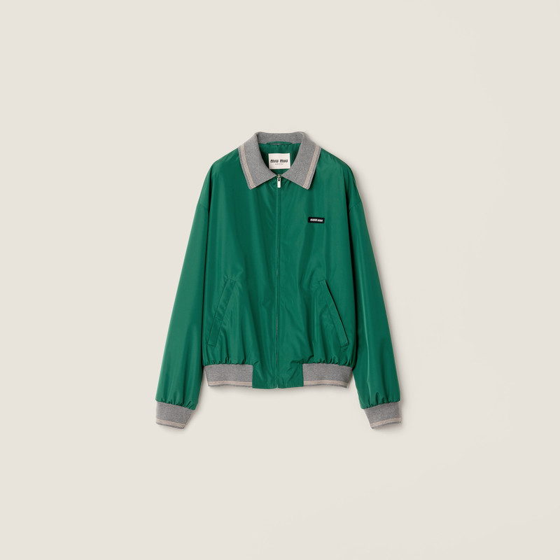 Technical poplin bomber jacket 1