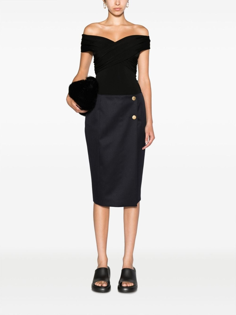 Givenchy wool-blend straight skirt outlook