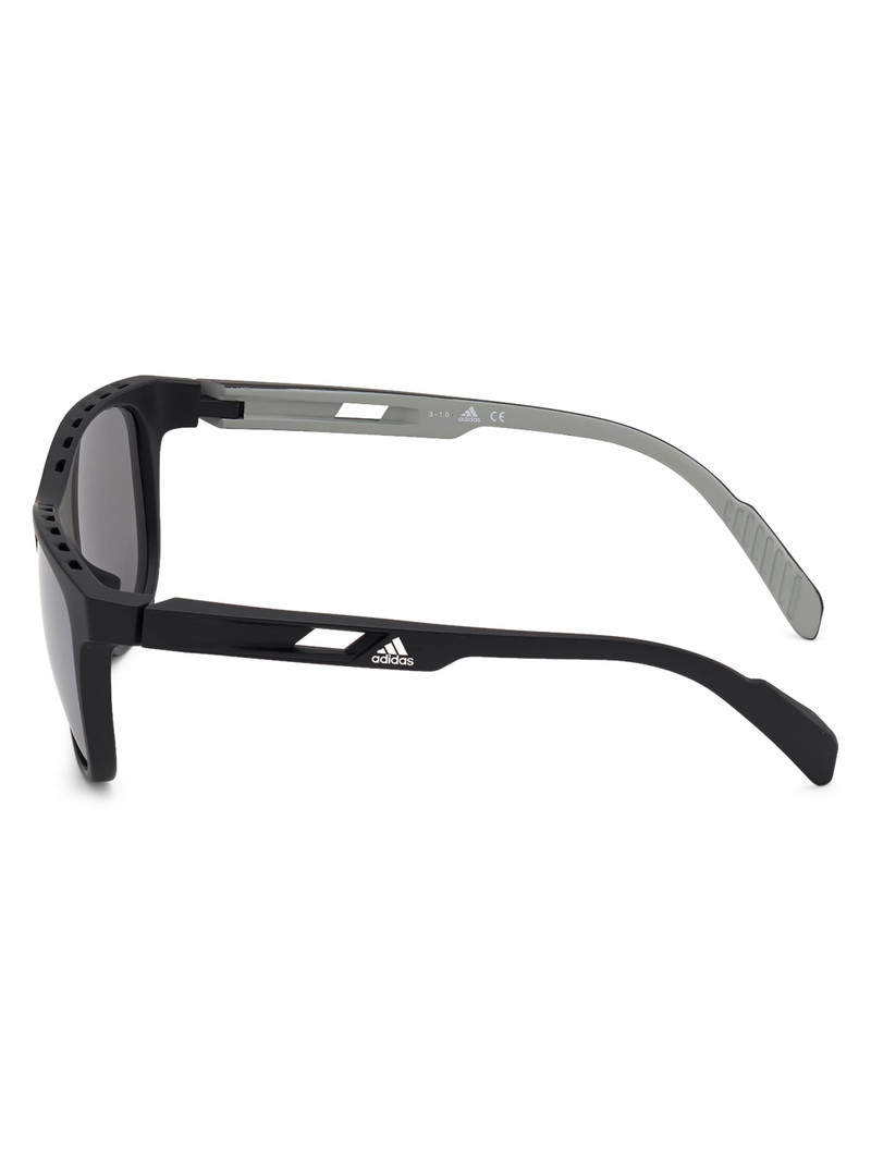 Men's 55MM Square Injected Sunglasses - Black 4