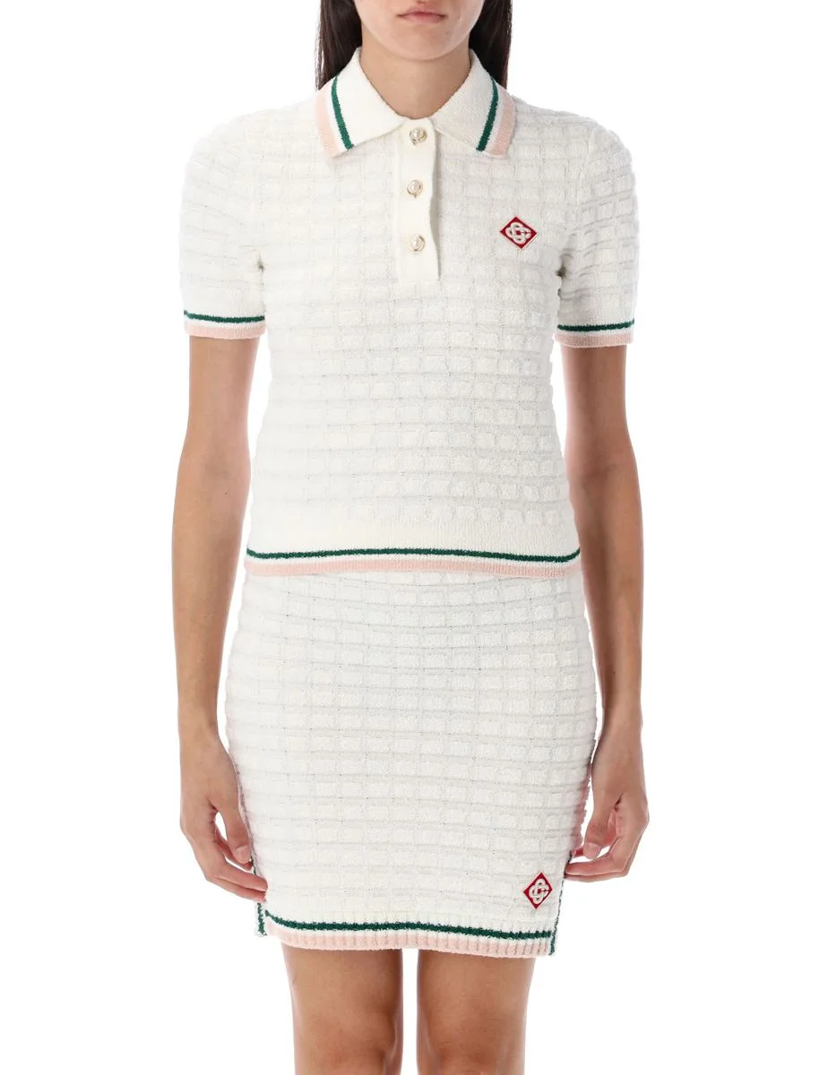 Casablanca Bouclé Polo Shirt - 1