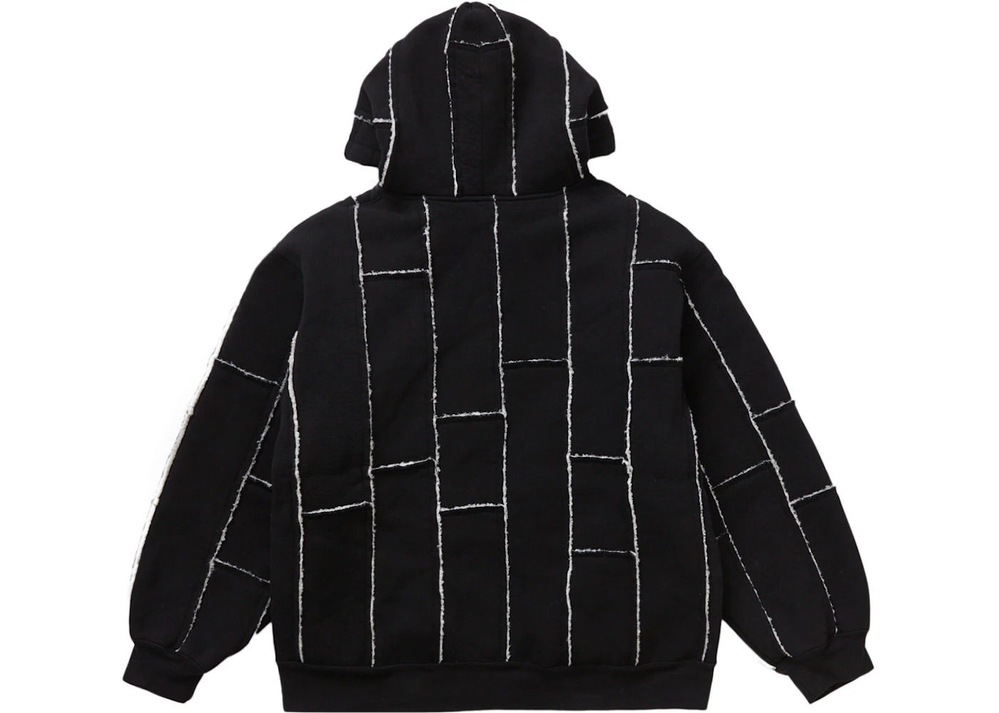 Supreme Faux Shearling Zip Up Hooded Sweatshirt Black - 3