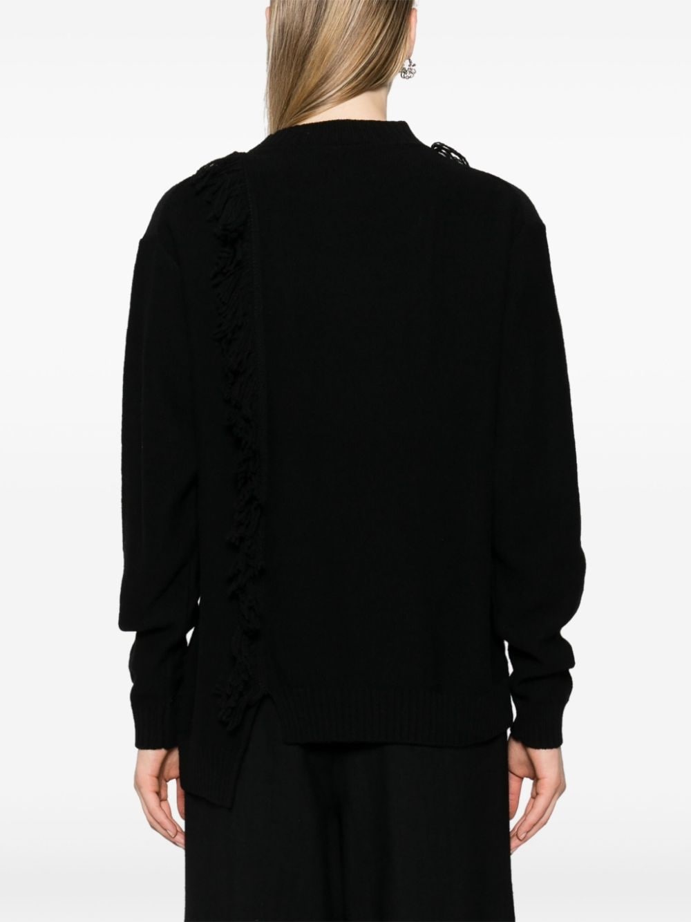 fringed asymmetric jumper - 4