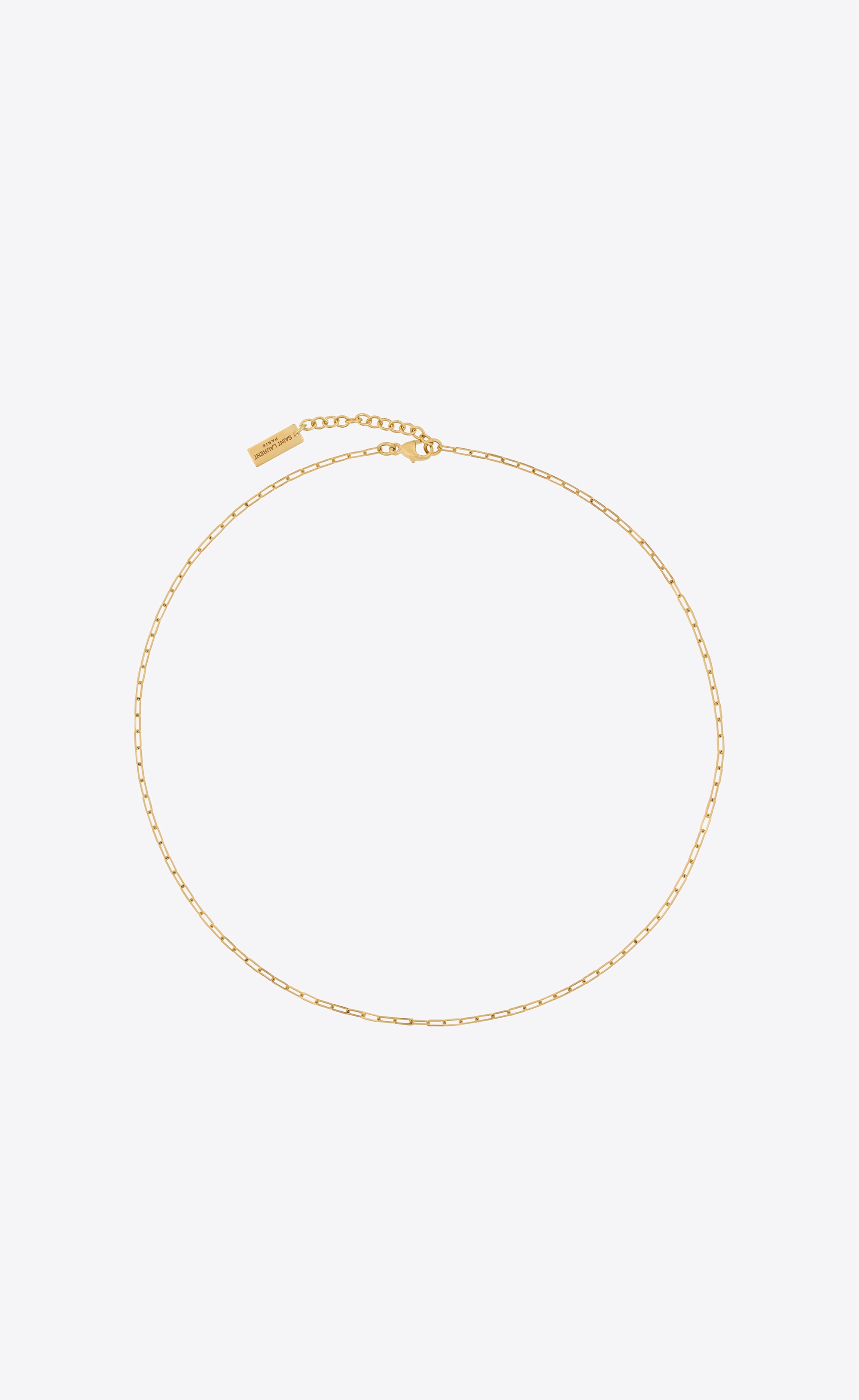 short rectangular chain necklace in metal - 1