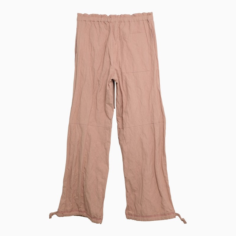 Acne Studios Antique Pink Cotton Wide Trousers Women - 2