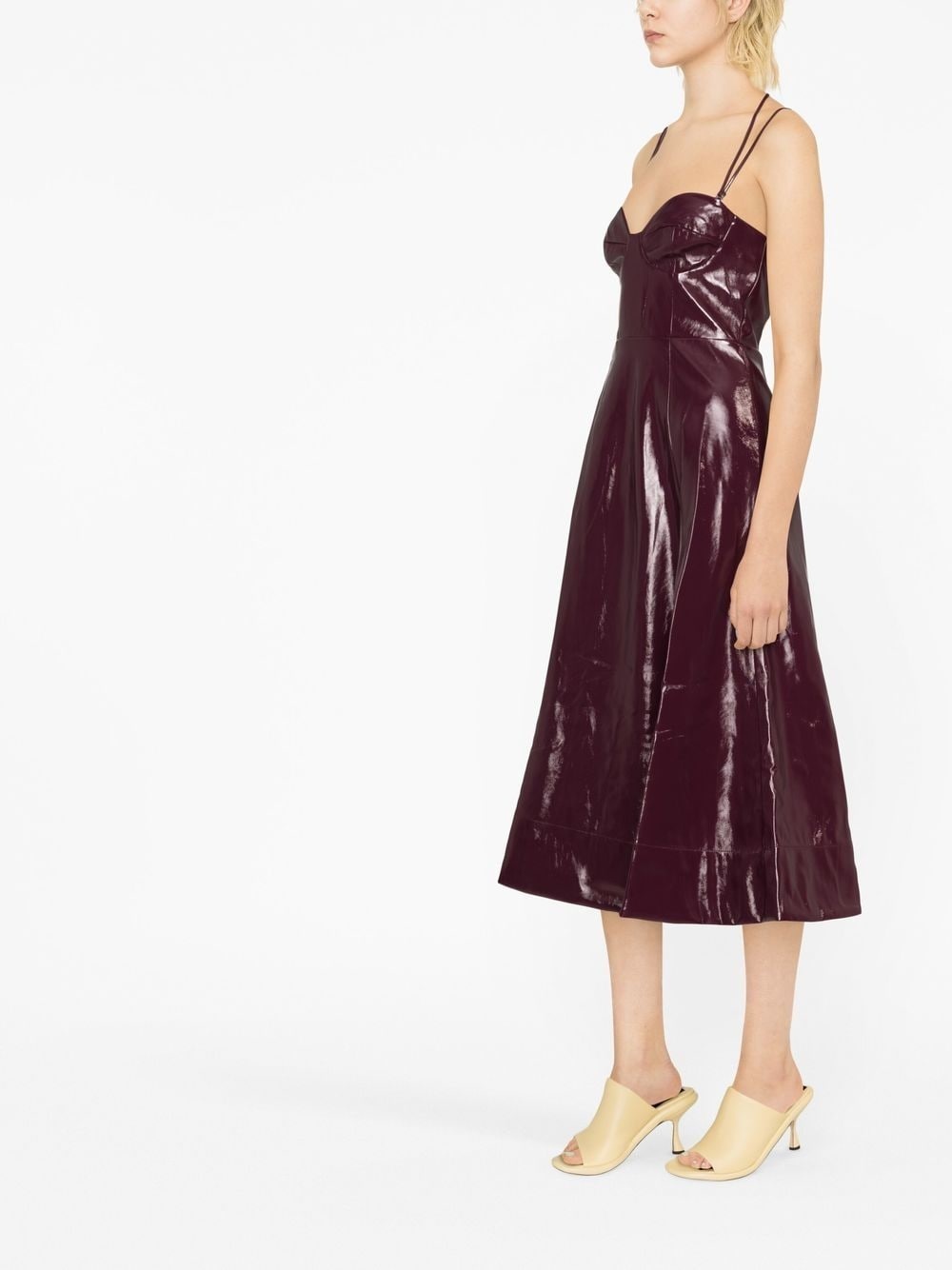 Abstract faux-leather dress - 4