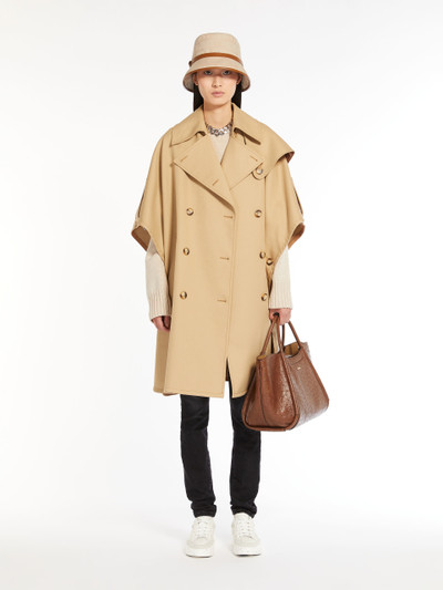 Max Mara PERNICE Double-breasted cape in water-resistant cotton outlook