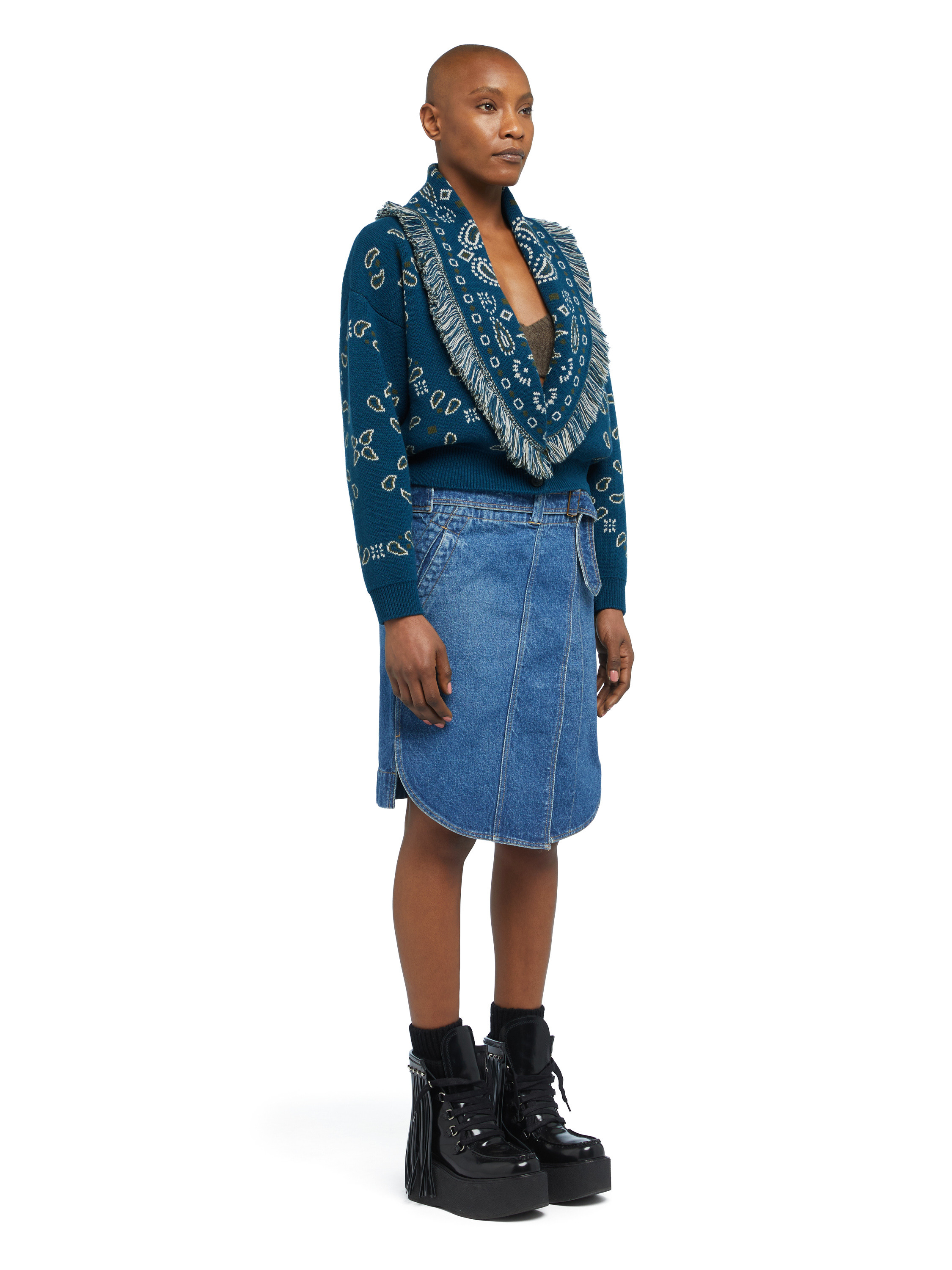Bandana Jacquard Cardi-Bomber - 5