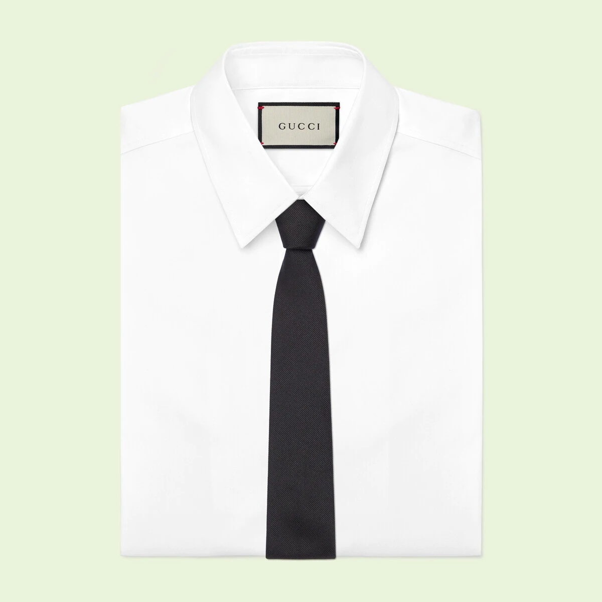 Plain silk tie - 2