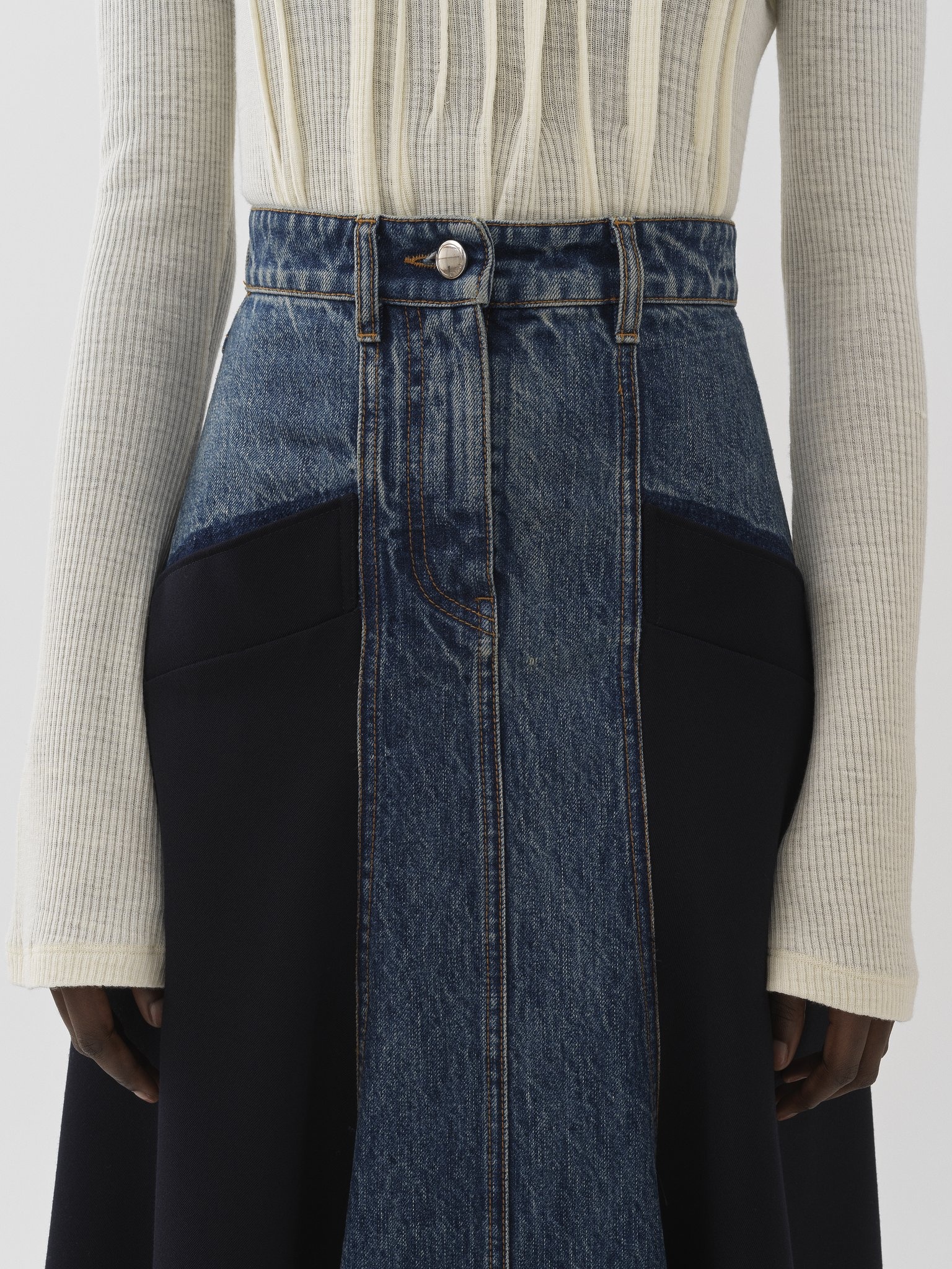 FLARED MID-LENGTH SKIRT - 6