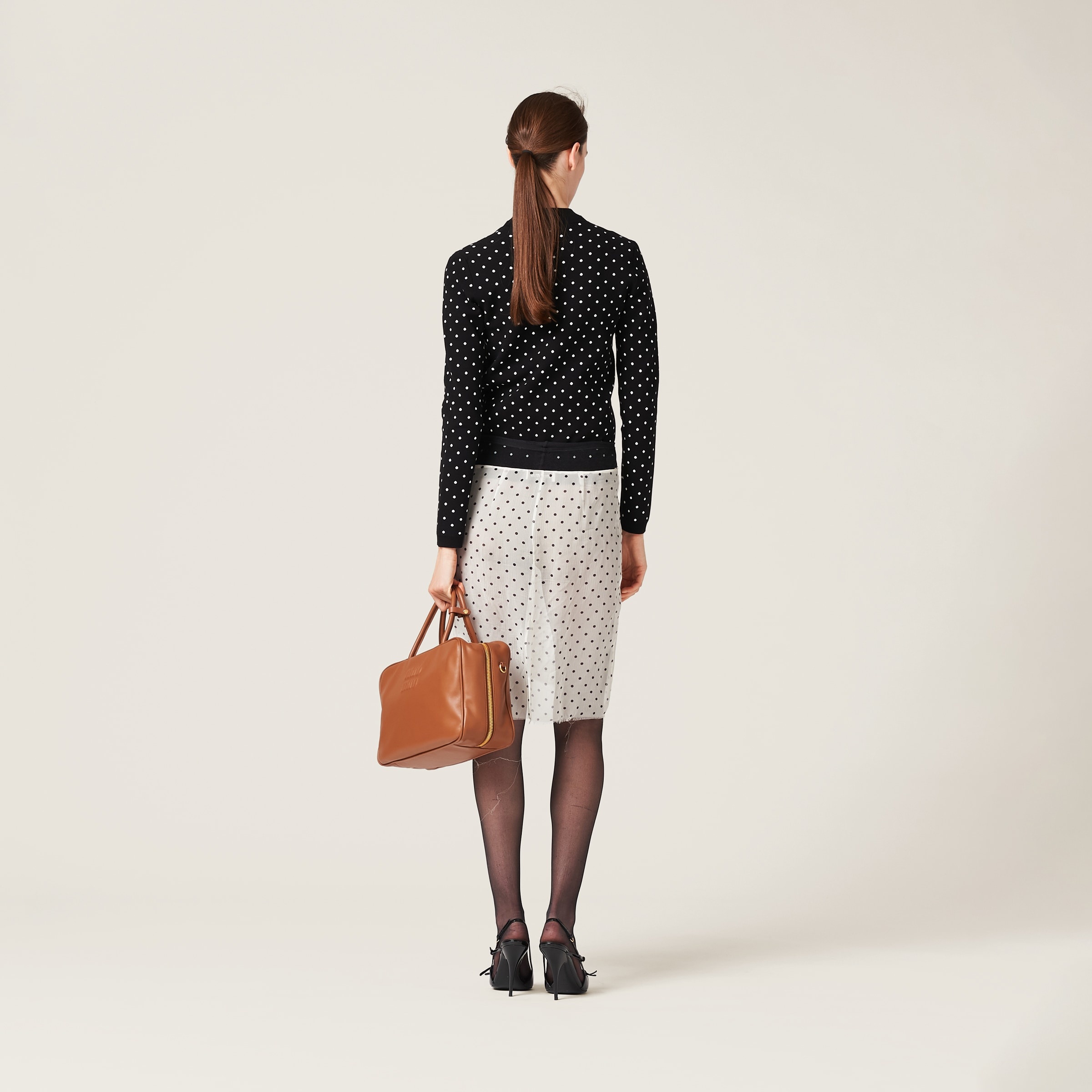 Polka-dot viscose cardigan - 3