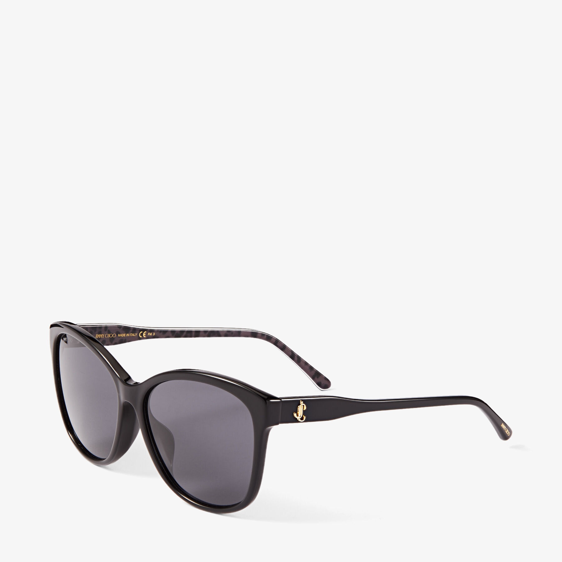 Lidie/F/Sk 59
Black Cat-Eye Sunglasses with JC Monogram - 3