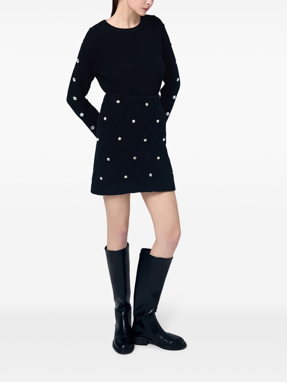 Alpine-Inspired crystal knit skirt - 3