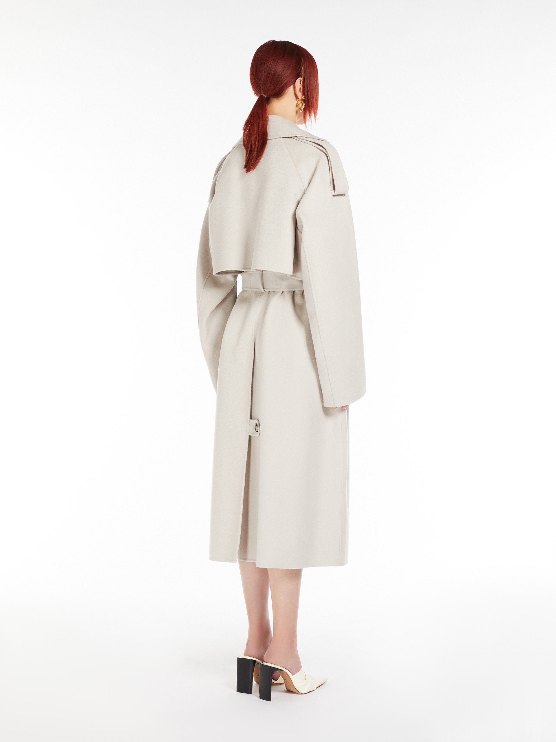 Sportmax FIORE Pure wool trench coat | REVERSIBLE