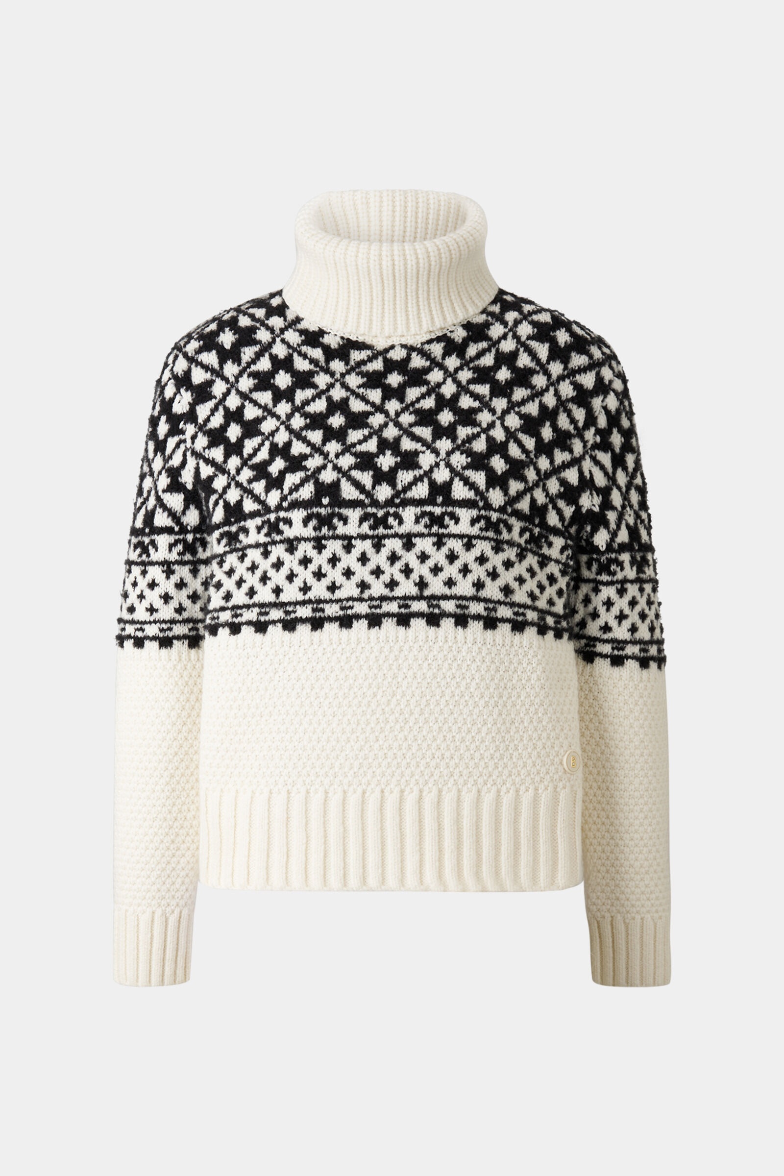 Nadia Turtleneck sweater in Off-white/Black - 4