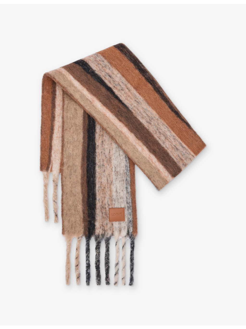Striped Alpaca and Wool-Blend Scarf - 1