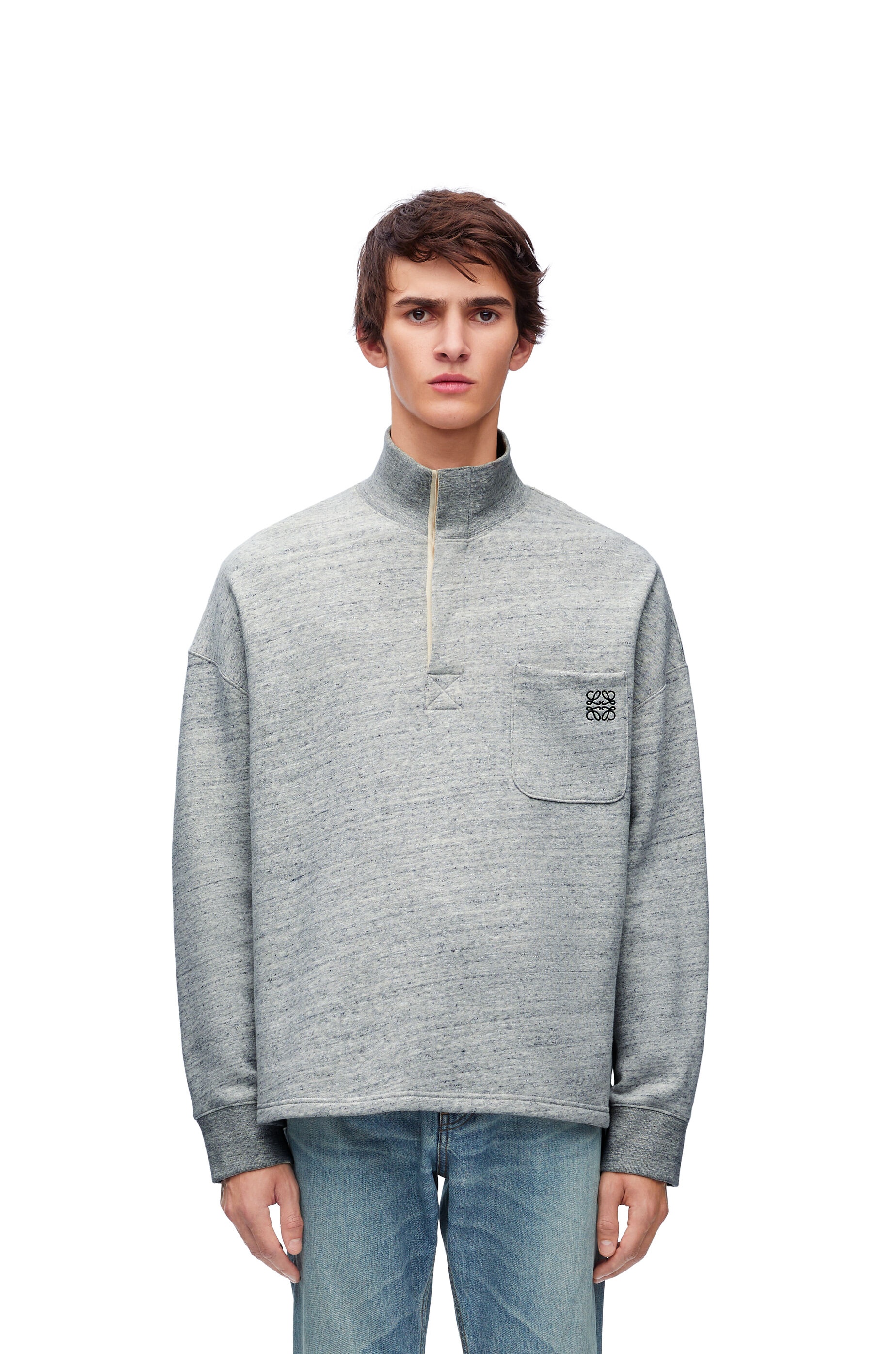 High neck sweatshirt in cotton - 3