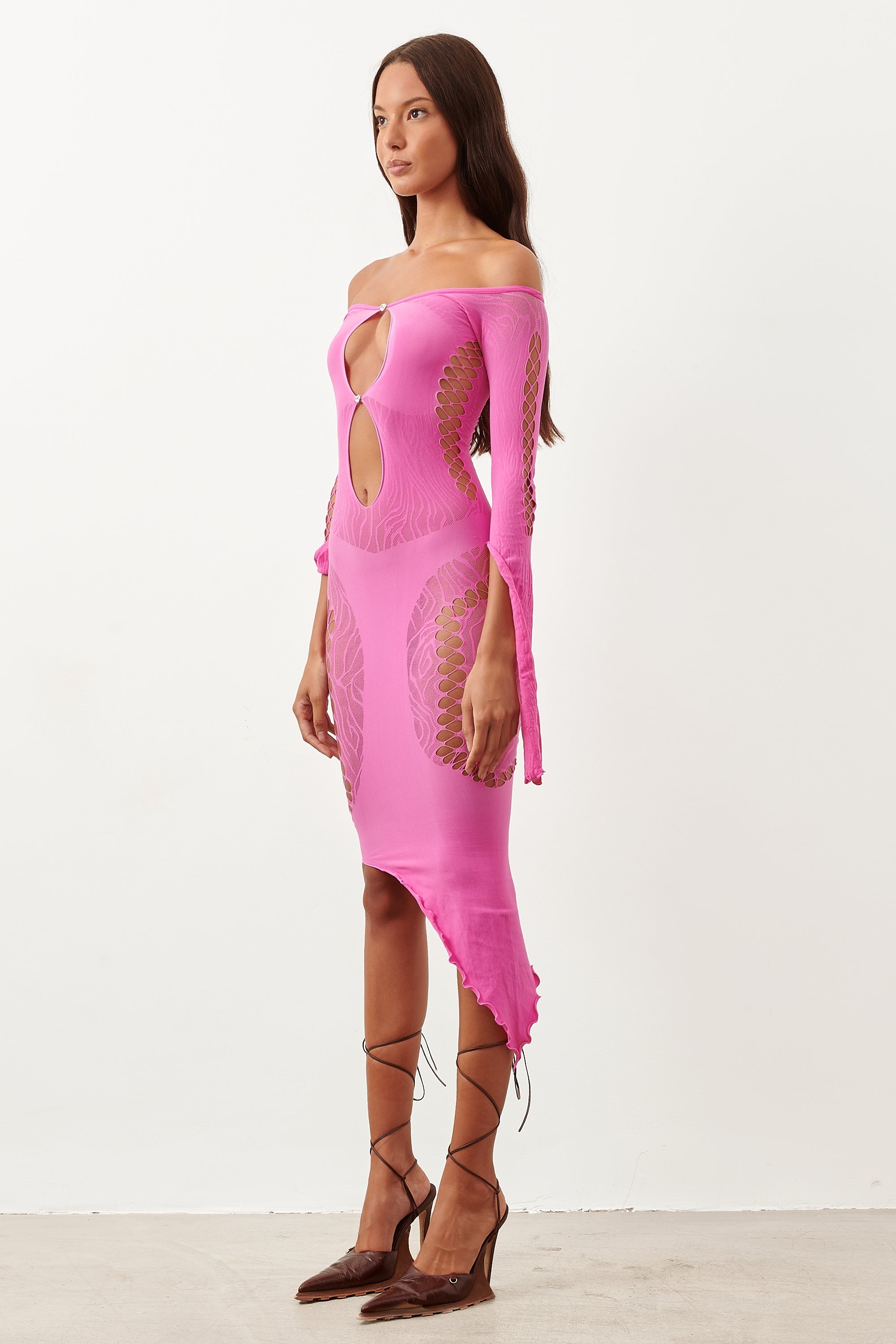 CHARLOTTE DRESS FUCHSIA - 5
