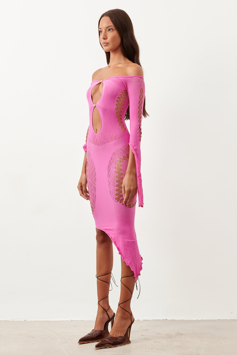 CHARLOTTE DRESS FUCHSIA 5