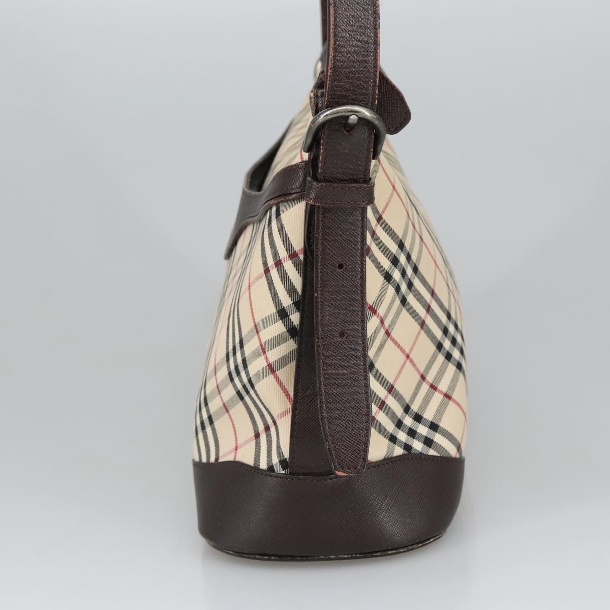 Burberry Nova Check Shoulder Bag Canvas Leather Beige - 4