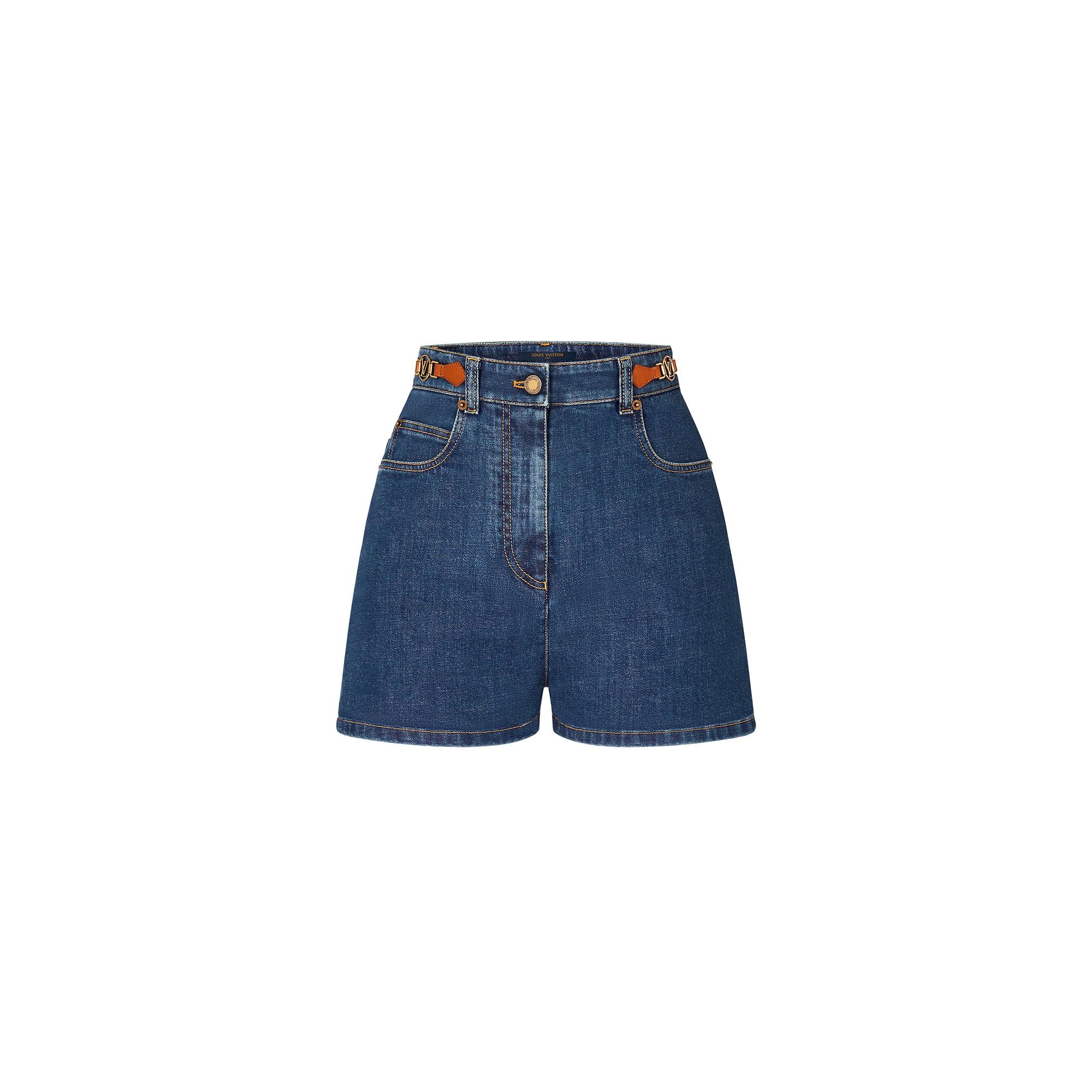 Retro Organic Cotton Denim Mini Shorts - 1