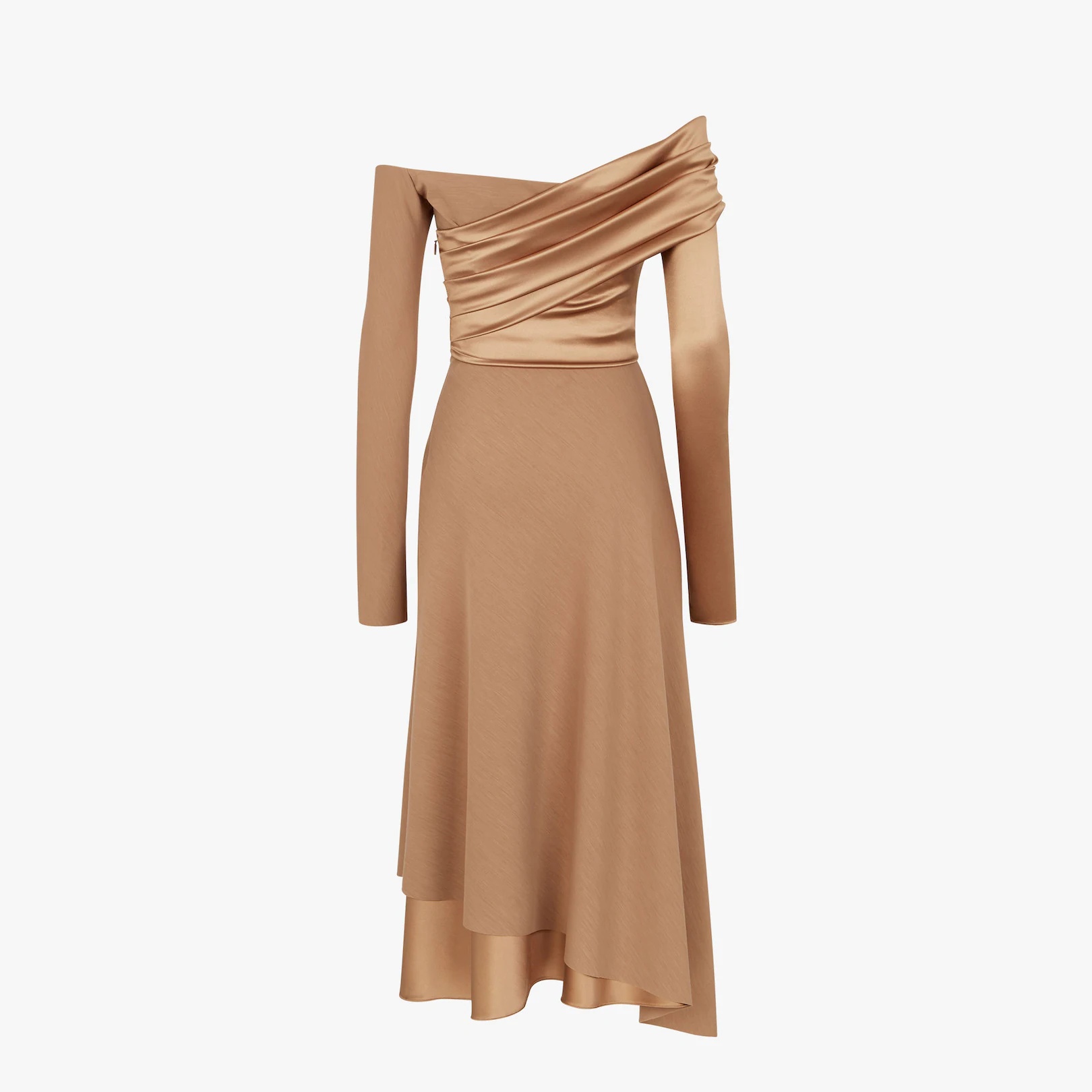 Brown jersey dress - 2