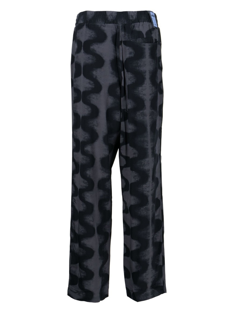 McQ Alexander McQueen ABSTRACT-PRINT STRAIGHT-LEG TROUSERS outlook
