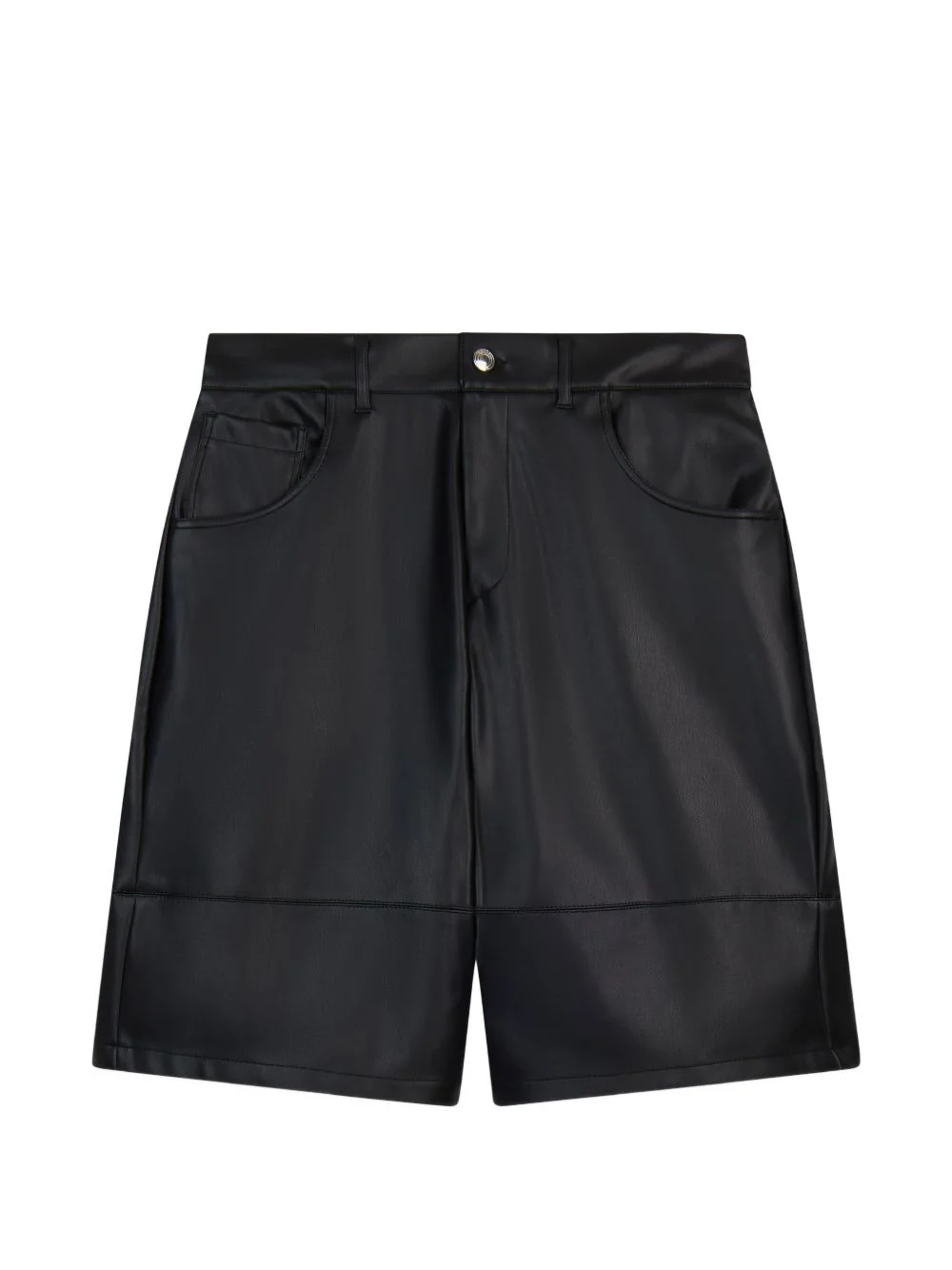 faux-leather five-pocket shorts - 1